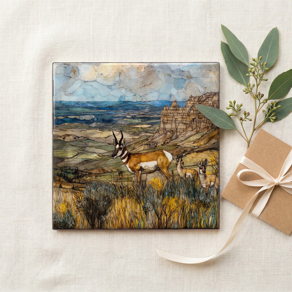 a pronghorn buck on a sage ridge — gifting
