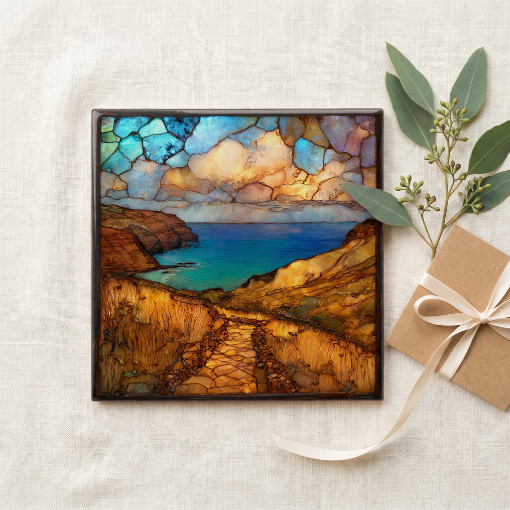 Mahaulepu Trail Kauai Ceramic Art Tile — gifting