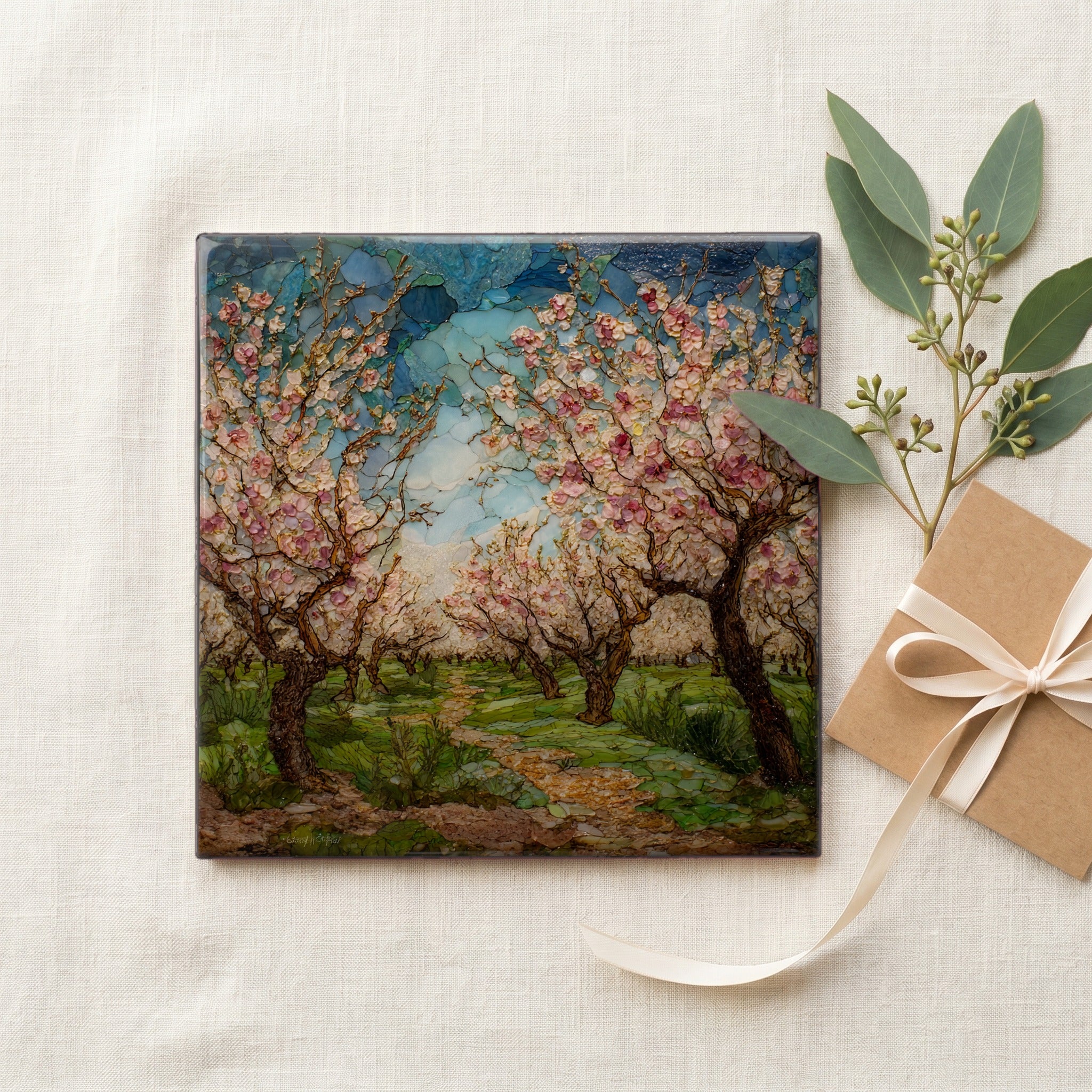 Mallorca almond blossom orchard — gifting