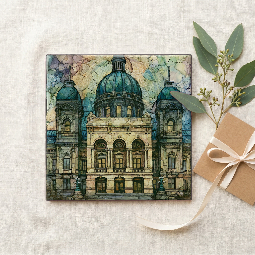 the Indiana State Capitol facade in — gifting
