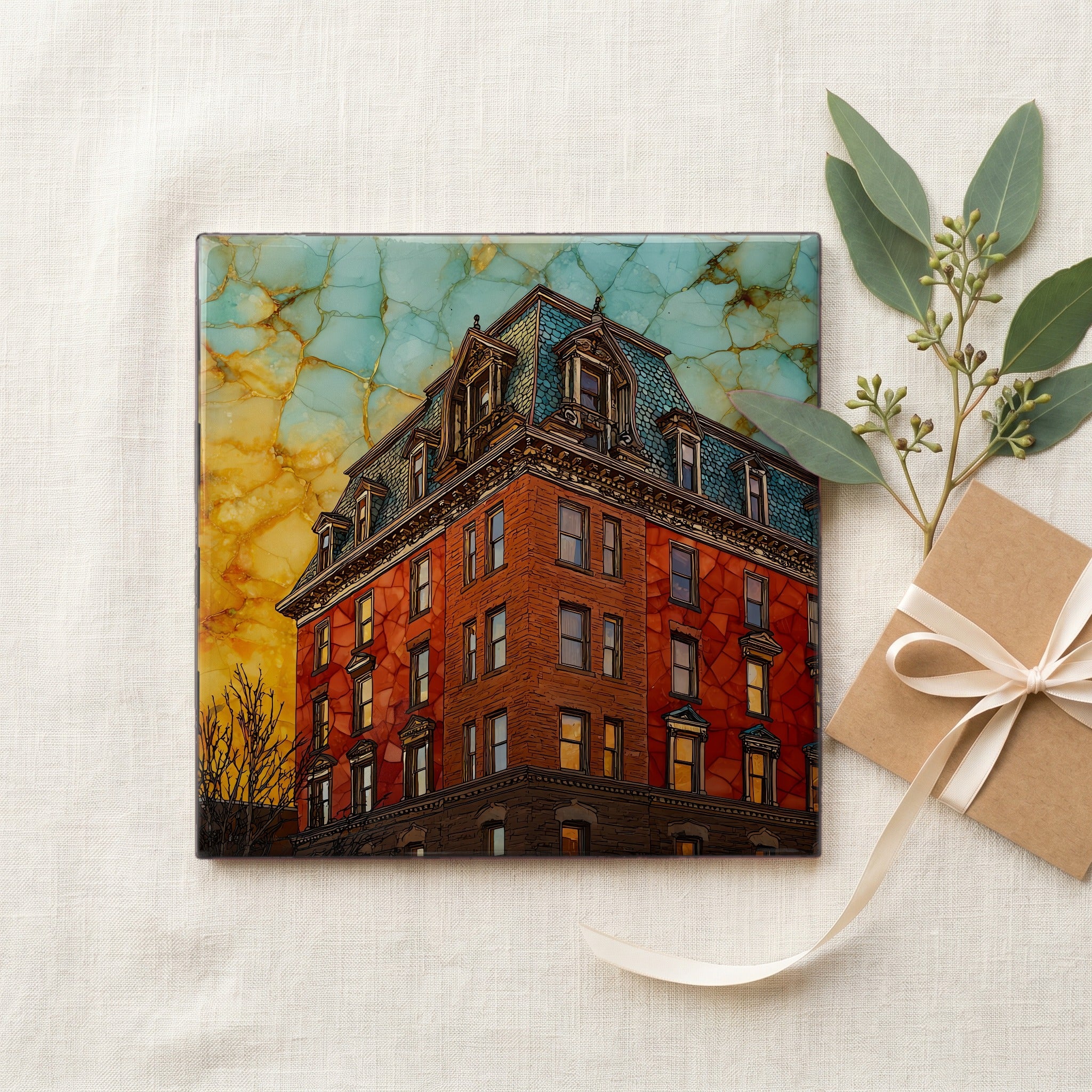 Hotel Boulderado Front Range Ceramic Art Tile — gifting