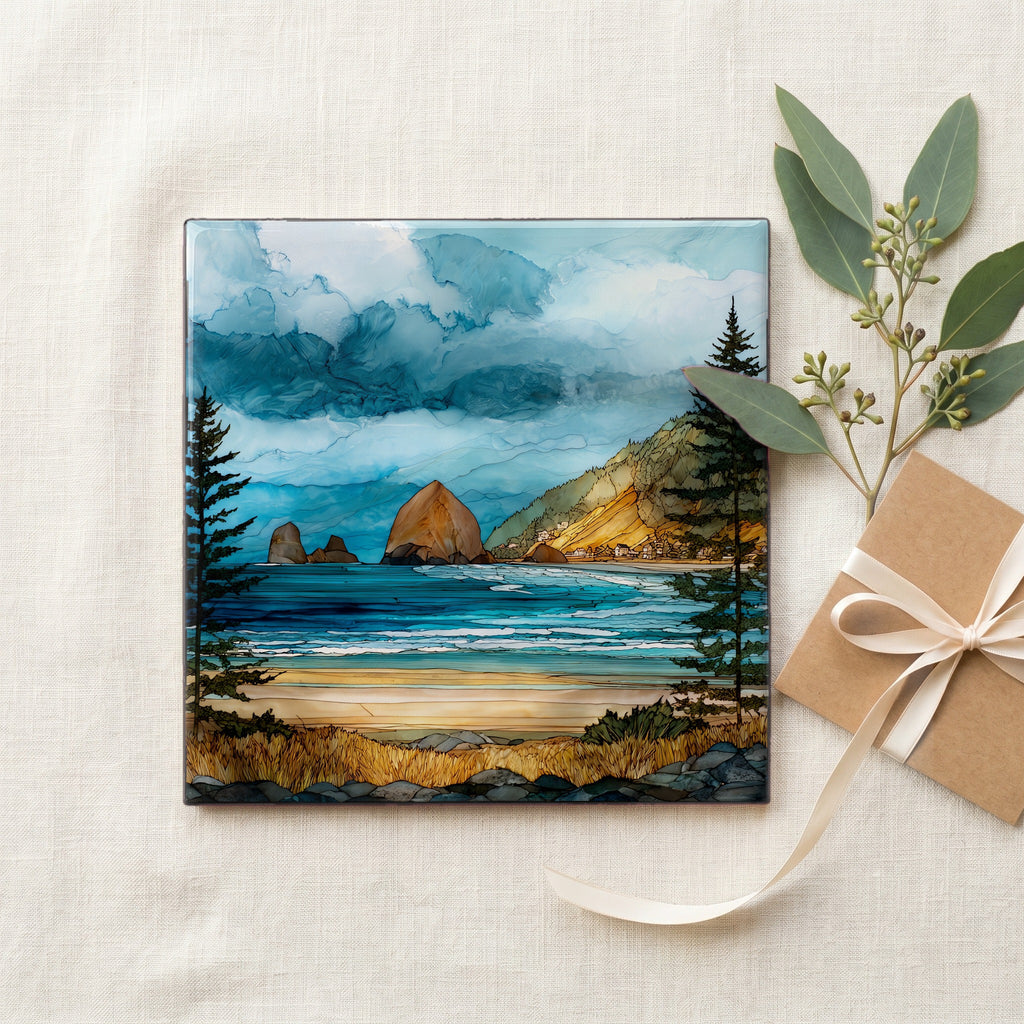 Cannon Beach village stretching — gifting