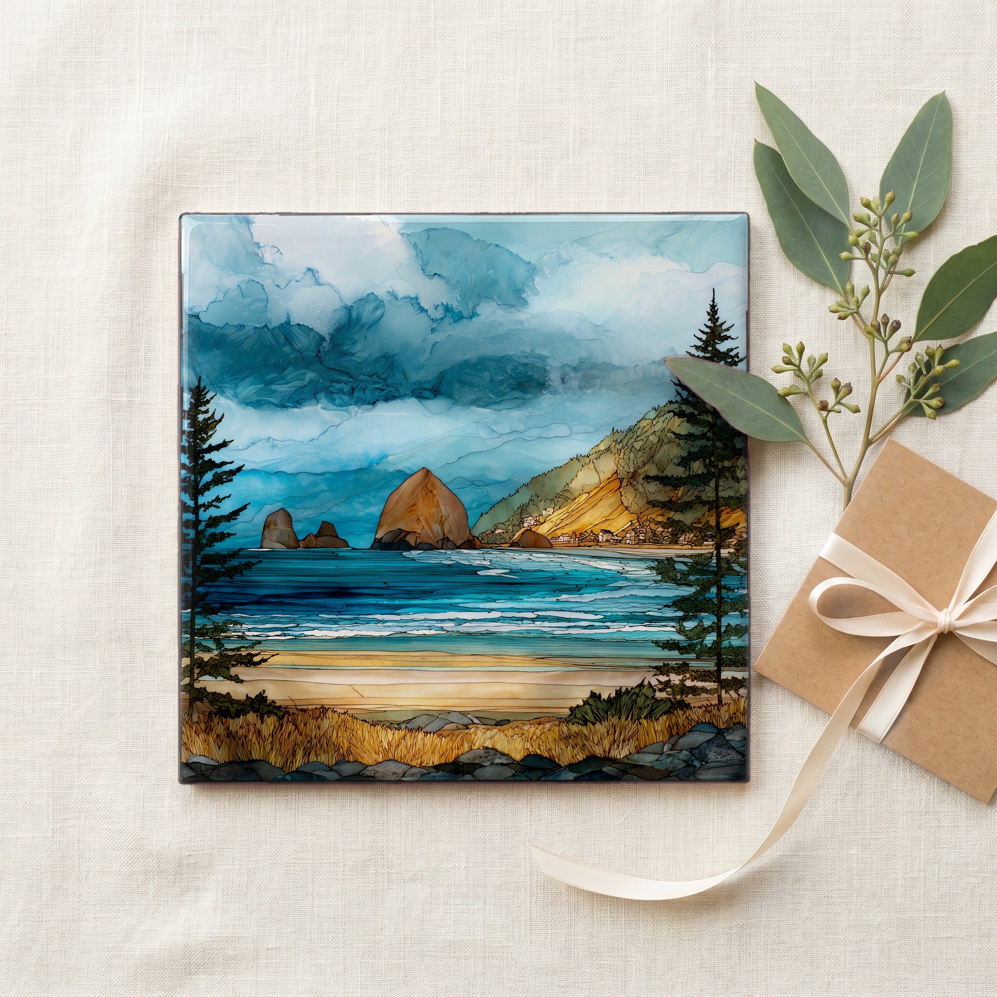 Cannon Beach village stretching — gifting