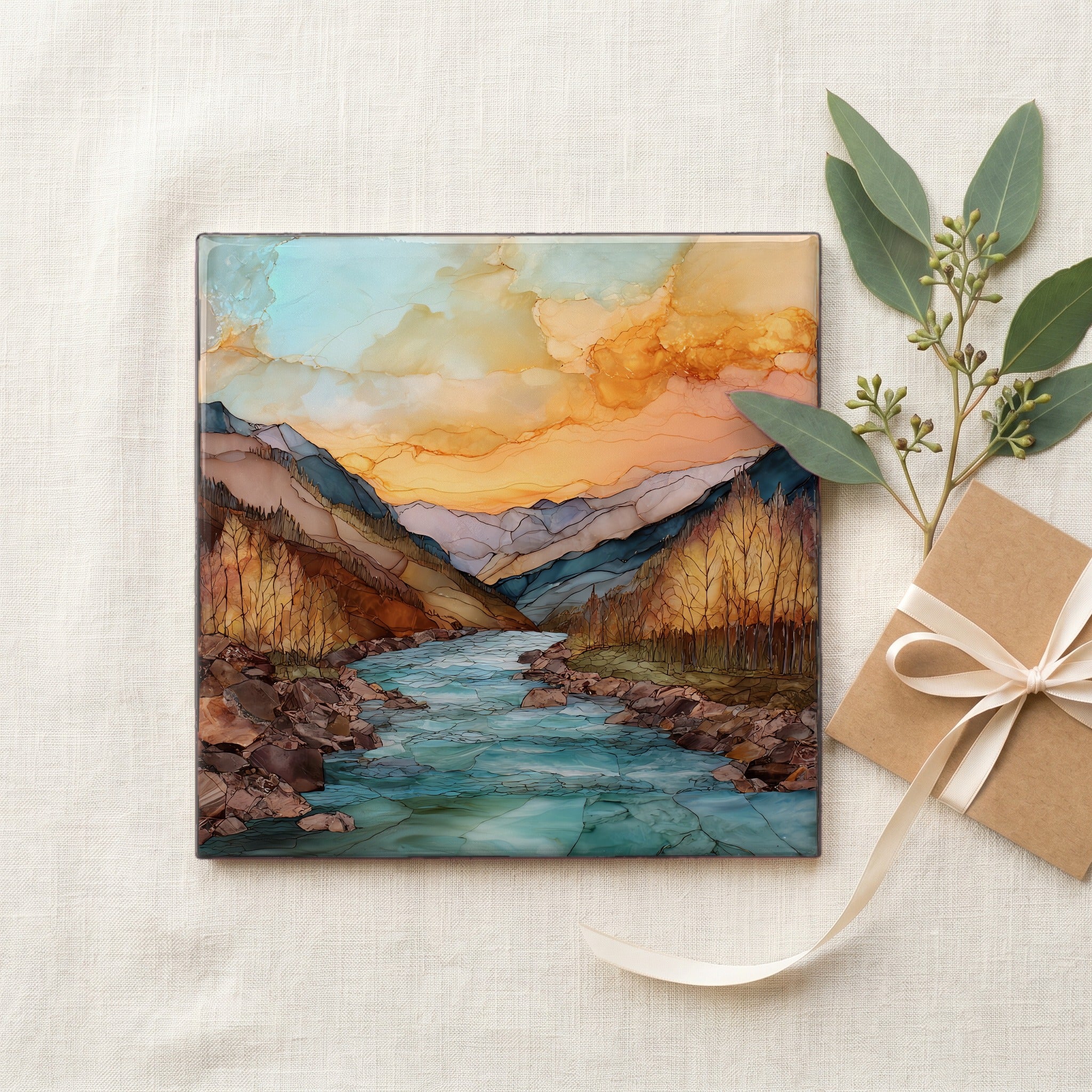 Eagle River at Vail Eagle Valley Ceramic Art Tile — gifting