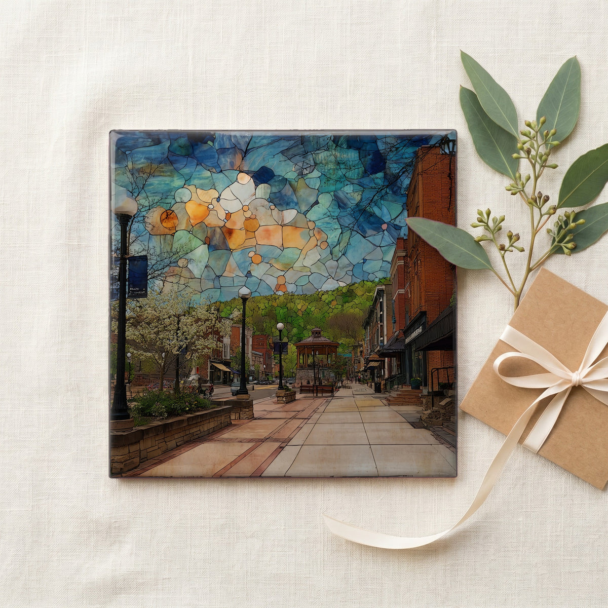 the Ithaca Commons pedestrian — gifting