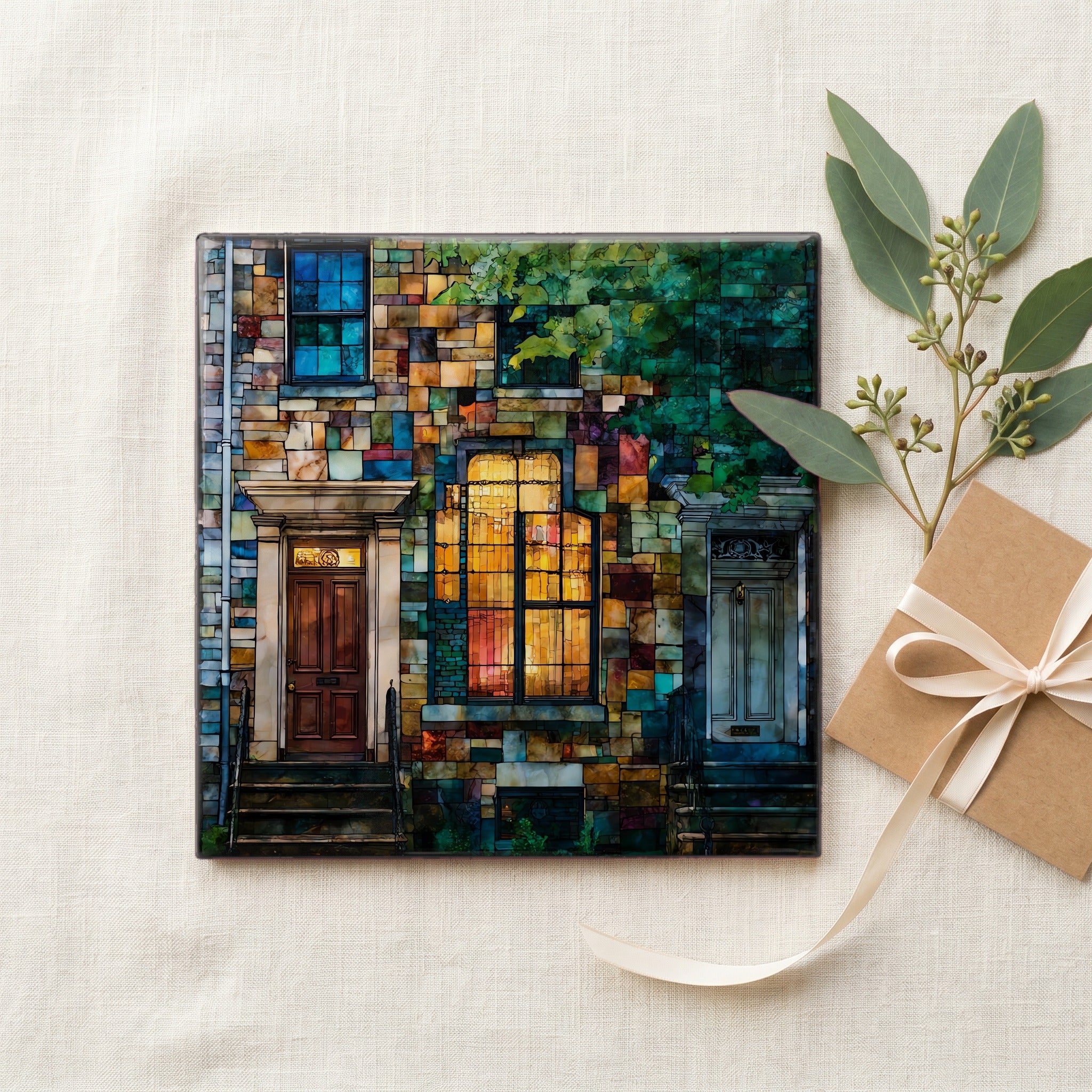 a painted-screen Baltimore rowhouse — gifting