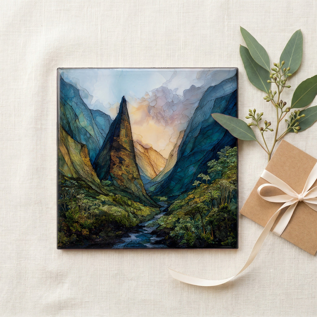 Iao Needle Maui Ceramic Art Tile — gifting