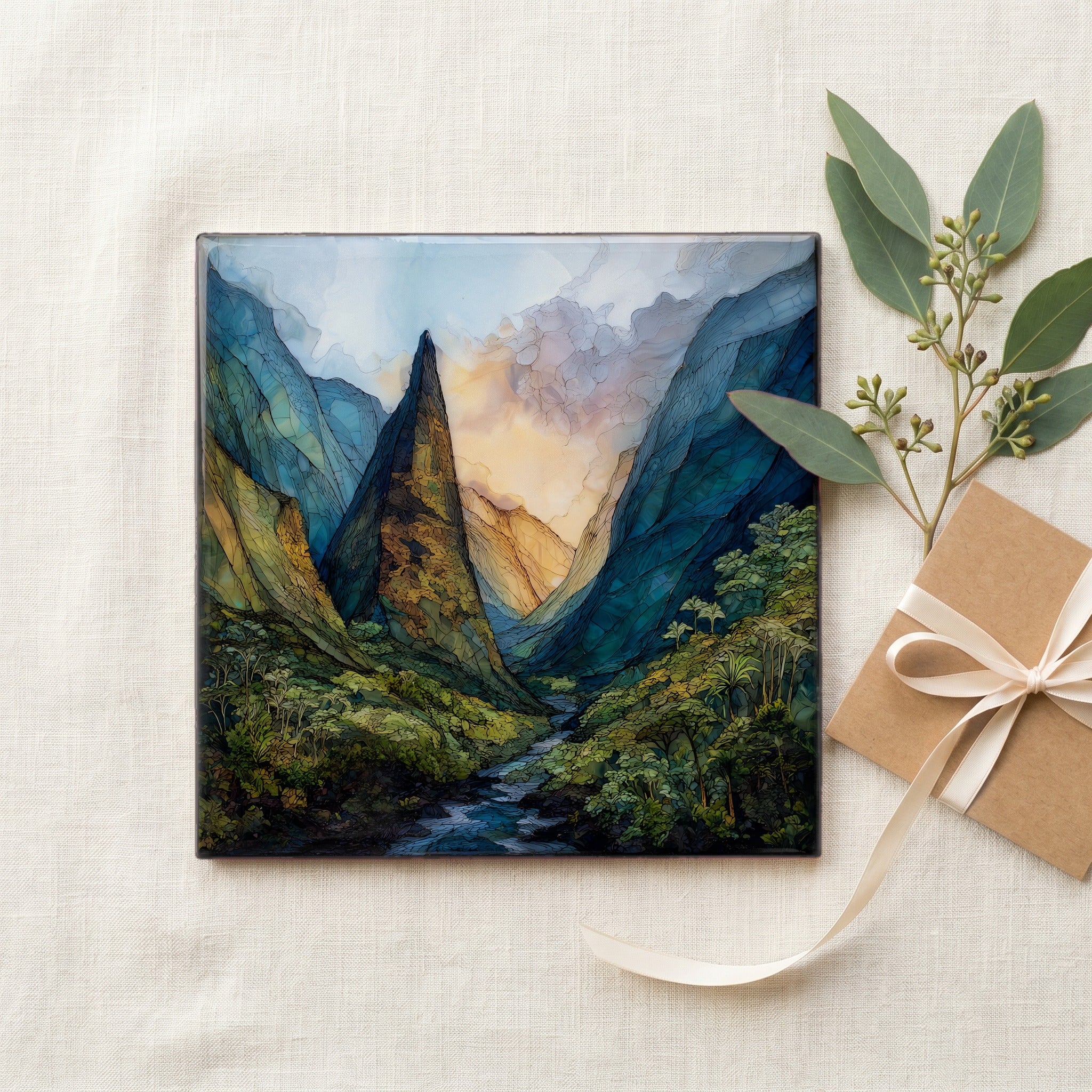 Iao Needle Maui Ceramic Art Tile — gifting