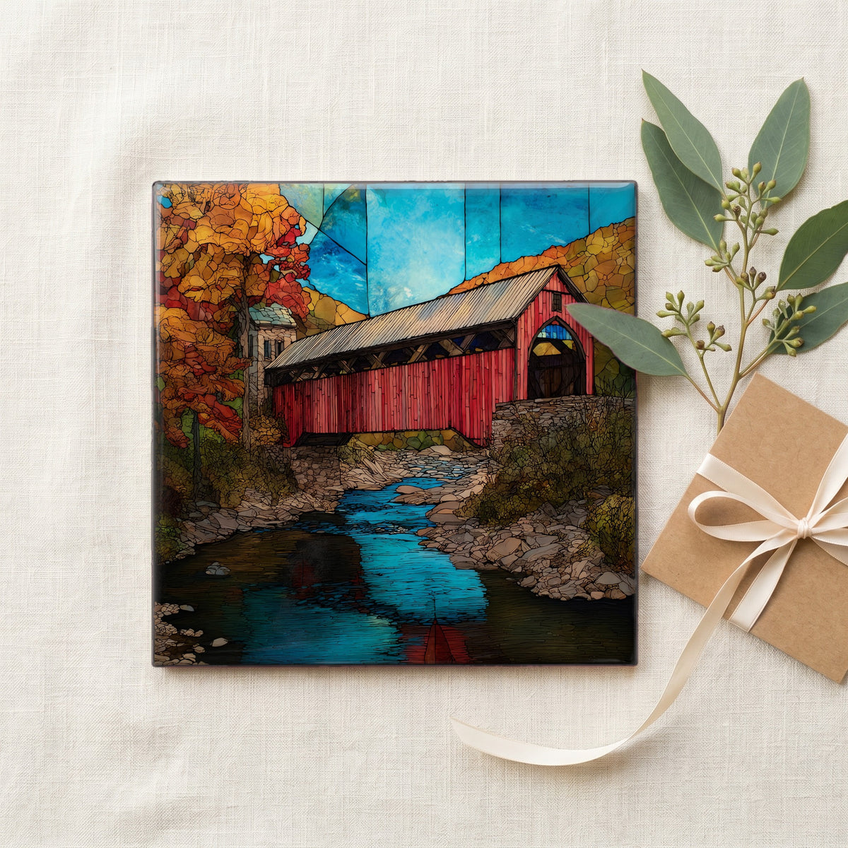 the Quechee covered bridge over the — gifting