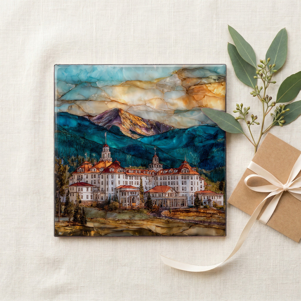 Stanley Hotel Estes Park Front Range Ceramic Art Tile — gifting