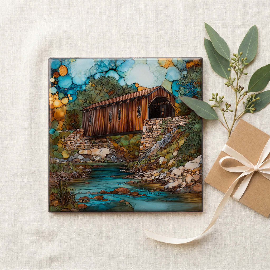 the Brown covered bridge over the — gifting