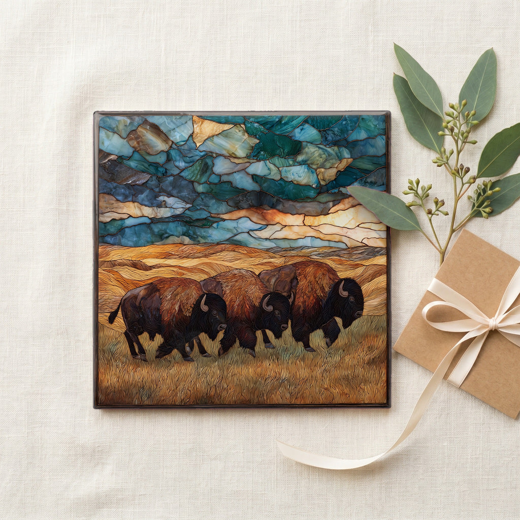 a bison herd thundering — gifting
