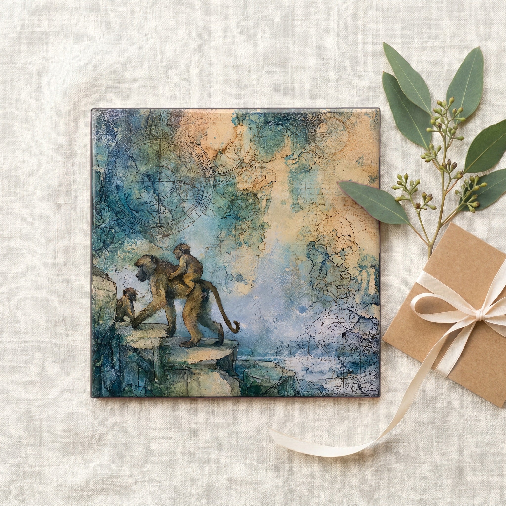 a chacma baboon mother — gifting