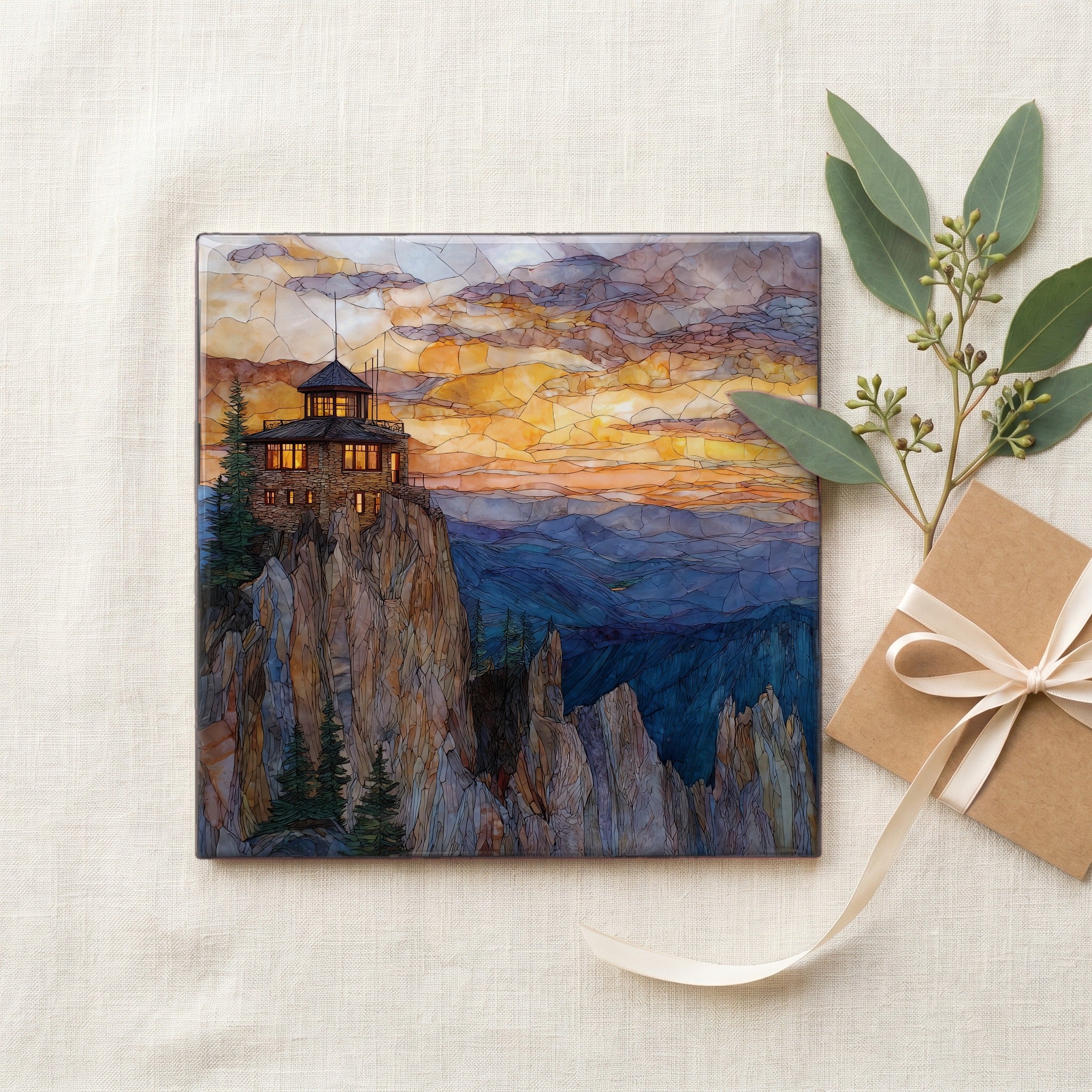 Devils Head Lookout Front Range Ceramic Art Tile — gifting