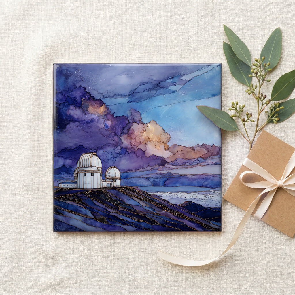 Mauna Kea Summit Big Island Ceramic Art Tile — gifting