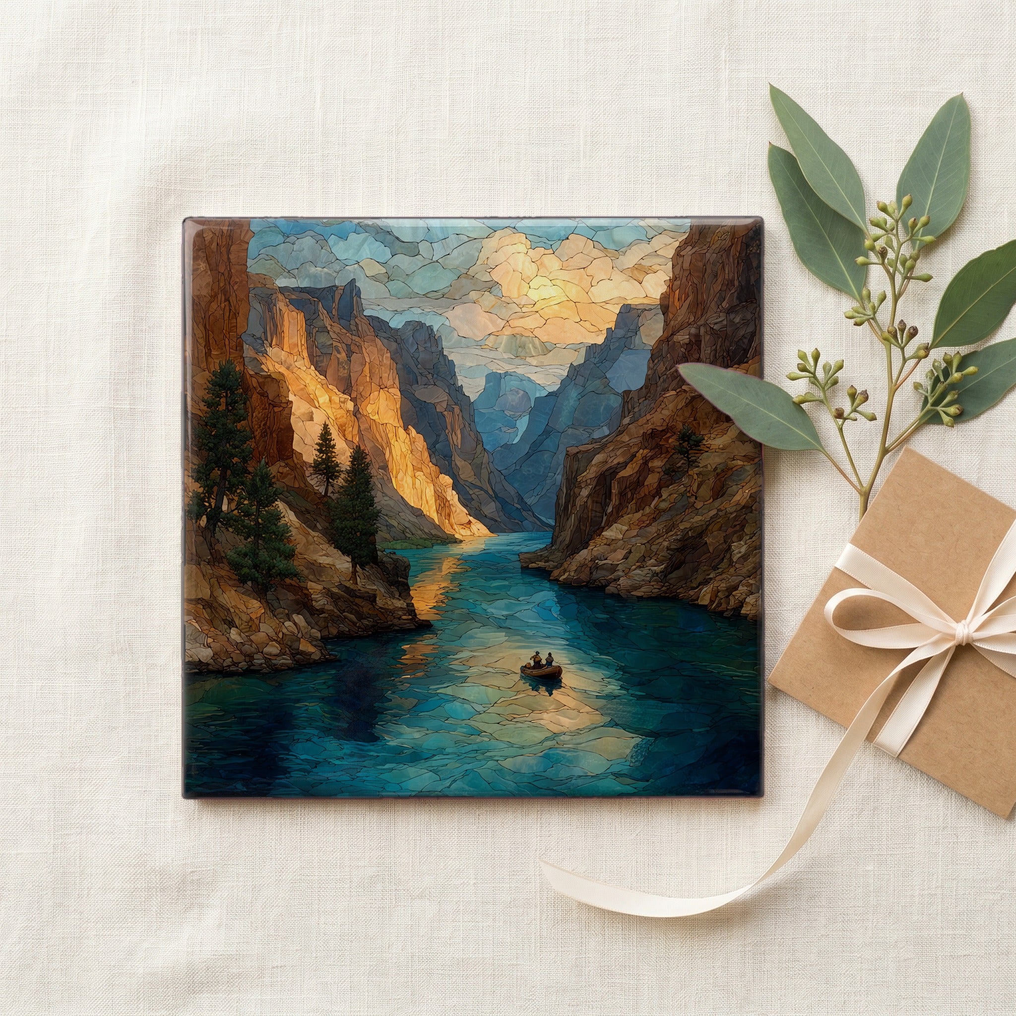 a raft running Crystal Rapid on — gifting
