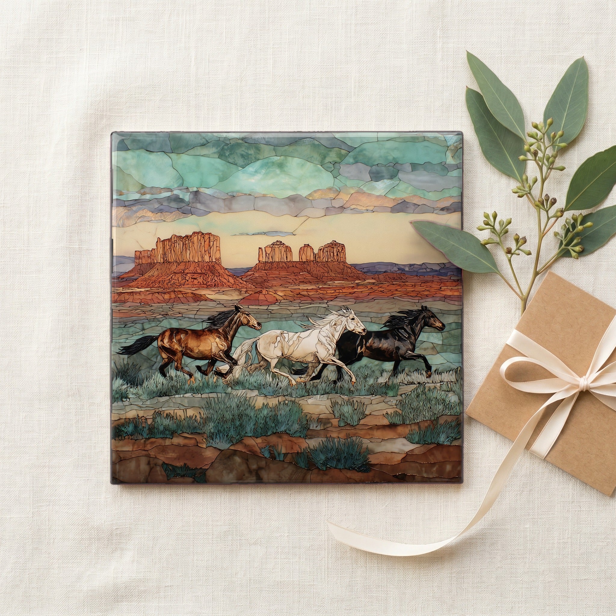 a band of wild mustangs running — gifting