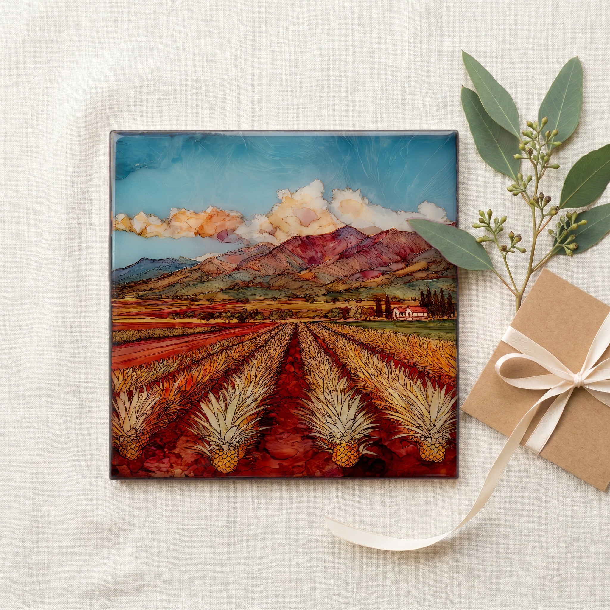 Dole Plantation Oahu Ceramic Art Tile — gifting