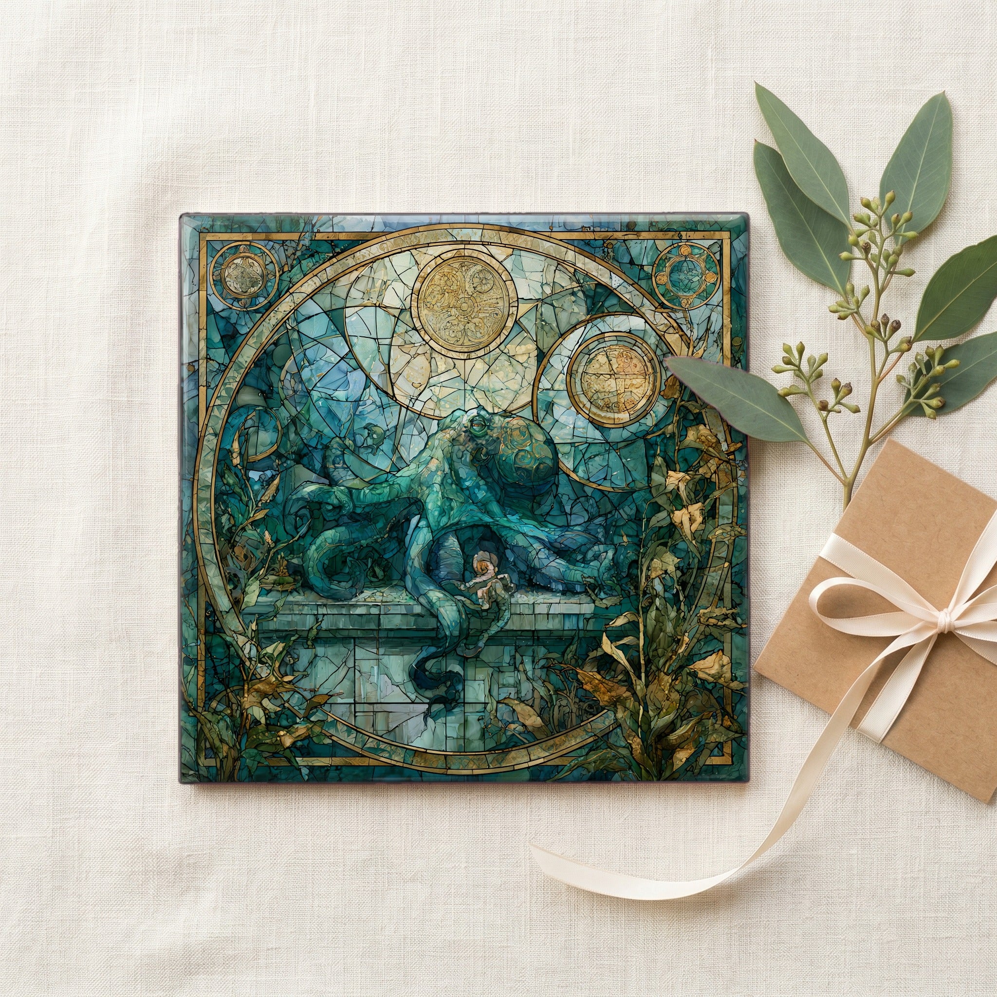 an octopus draped on — gifting