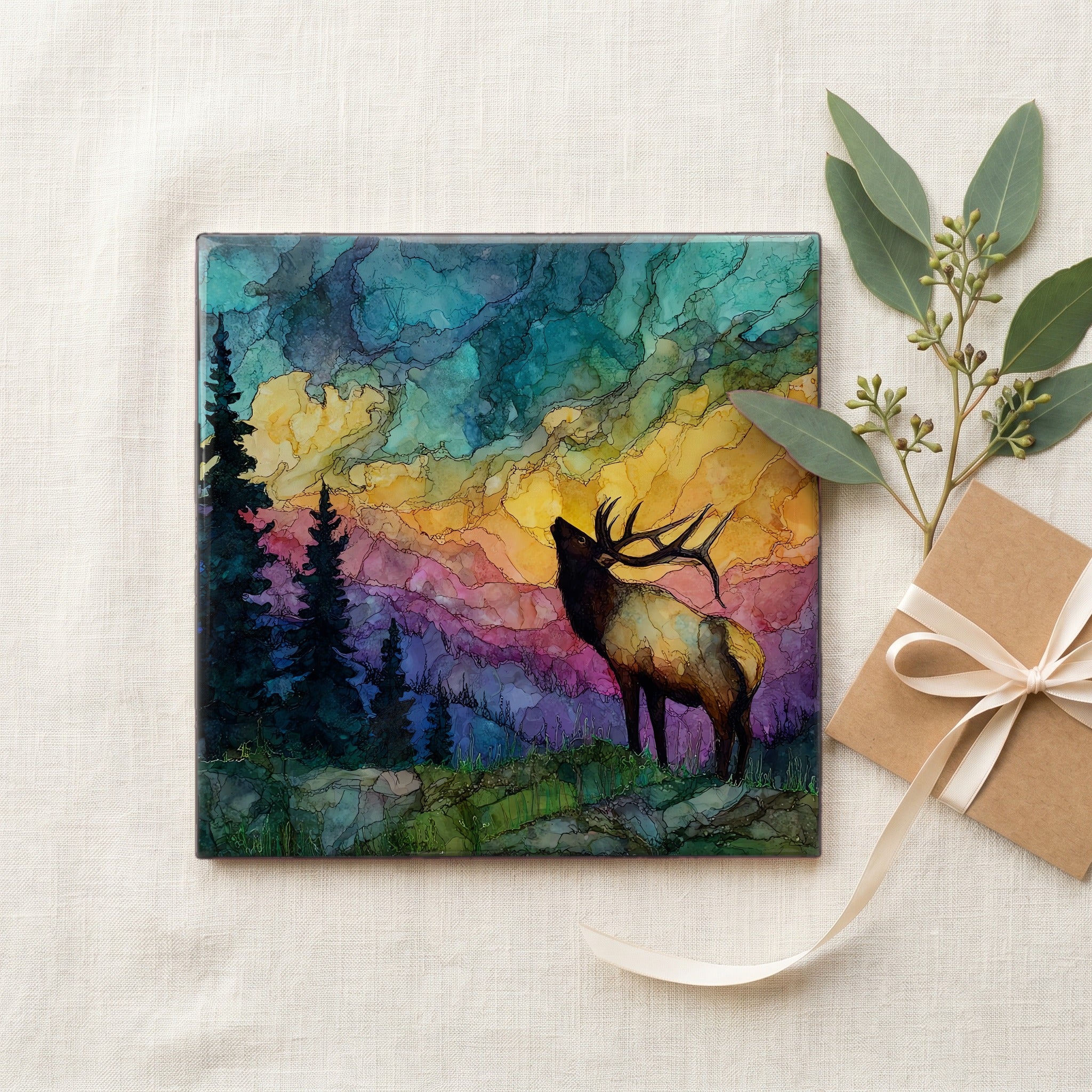 a bull elk bugling — gifting
