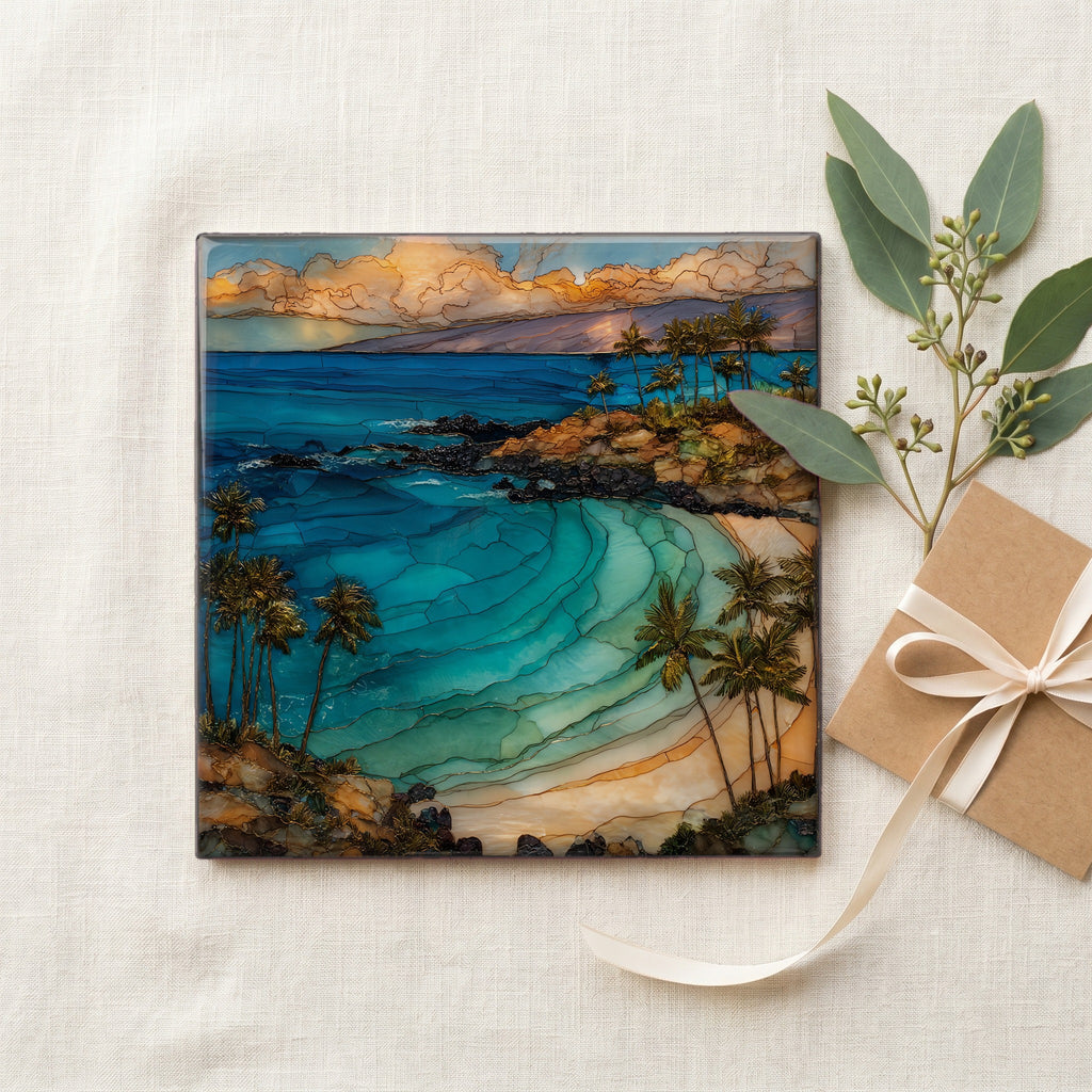 Napili Bay Maui Ceramic Art Tile — gifting