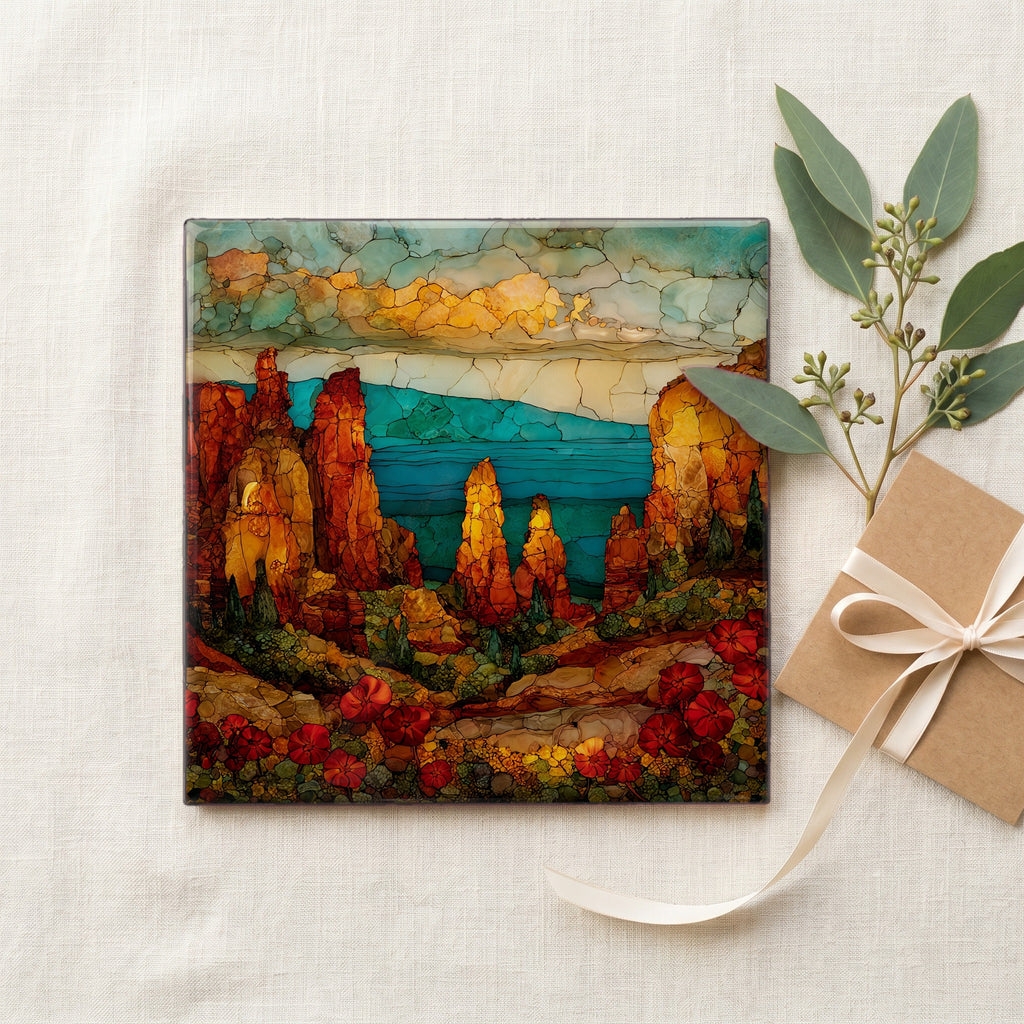 Garden of the Gods Lanai Ceramic Art Tile — gifting