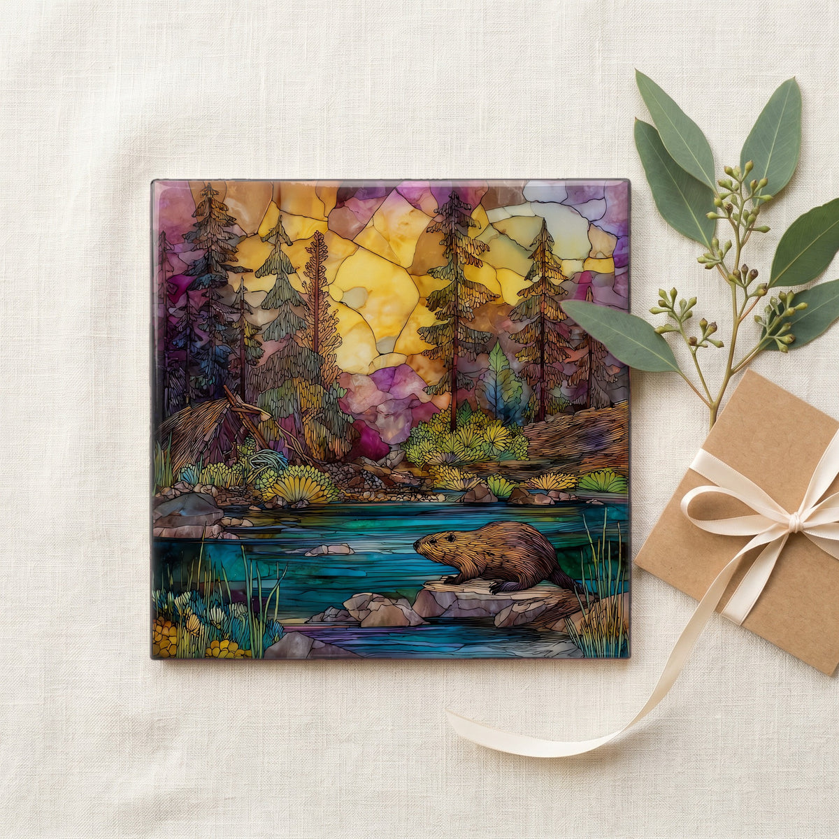 an Adirondack beaver dam across a — gifting