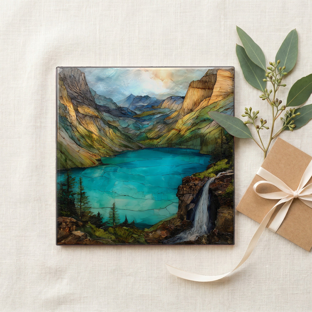 Grinnell Lake's turquoise glacial — gifting