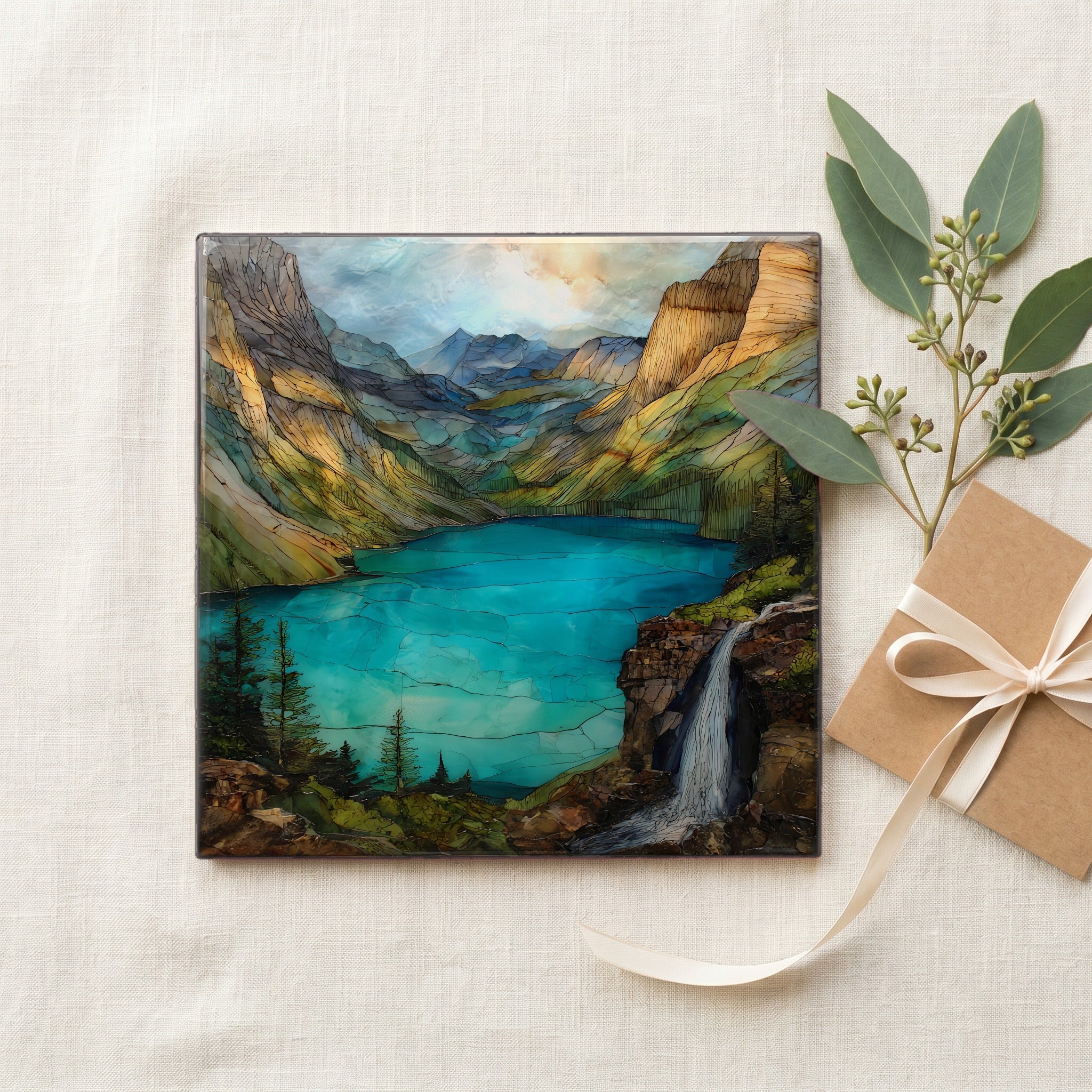 Grinnell Lake's turquoise glacial — gifting