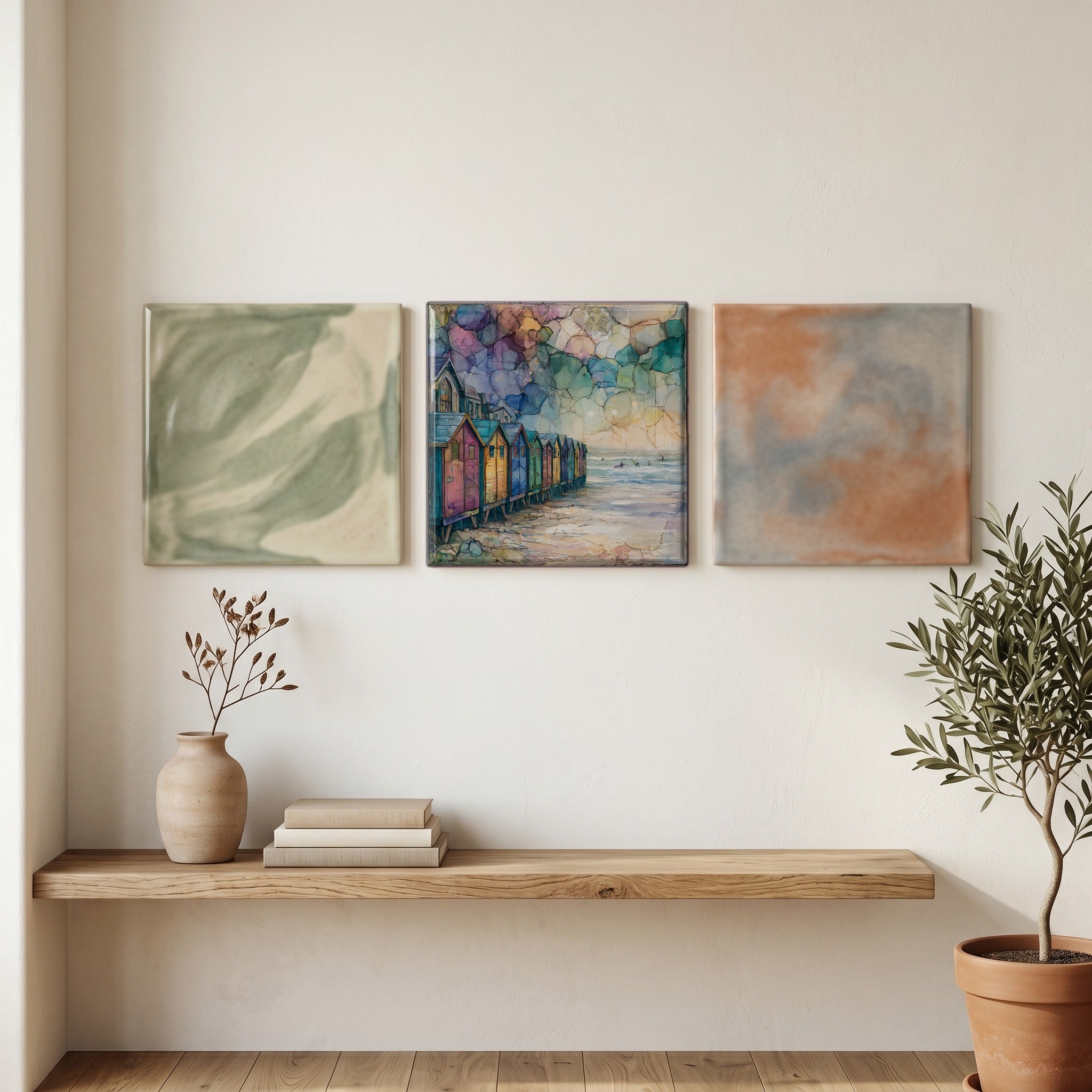the brightly painted Victorian — grouping