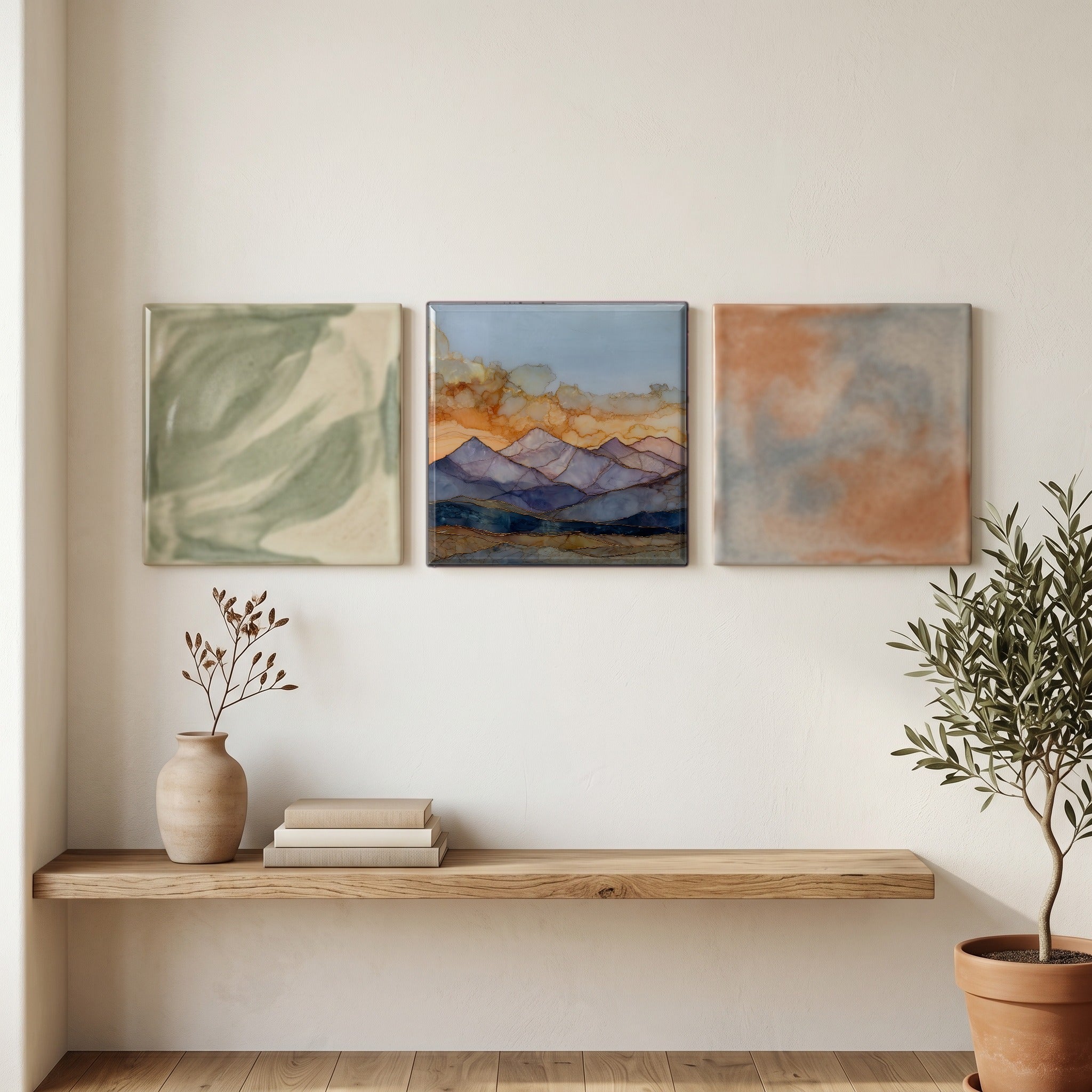 Mount Massive long ridge Sawatch Range Ceramic Art Tile — grouping