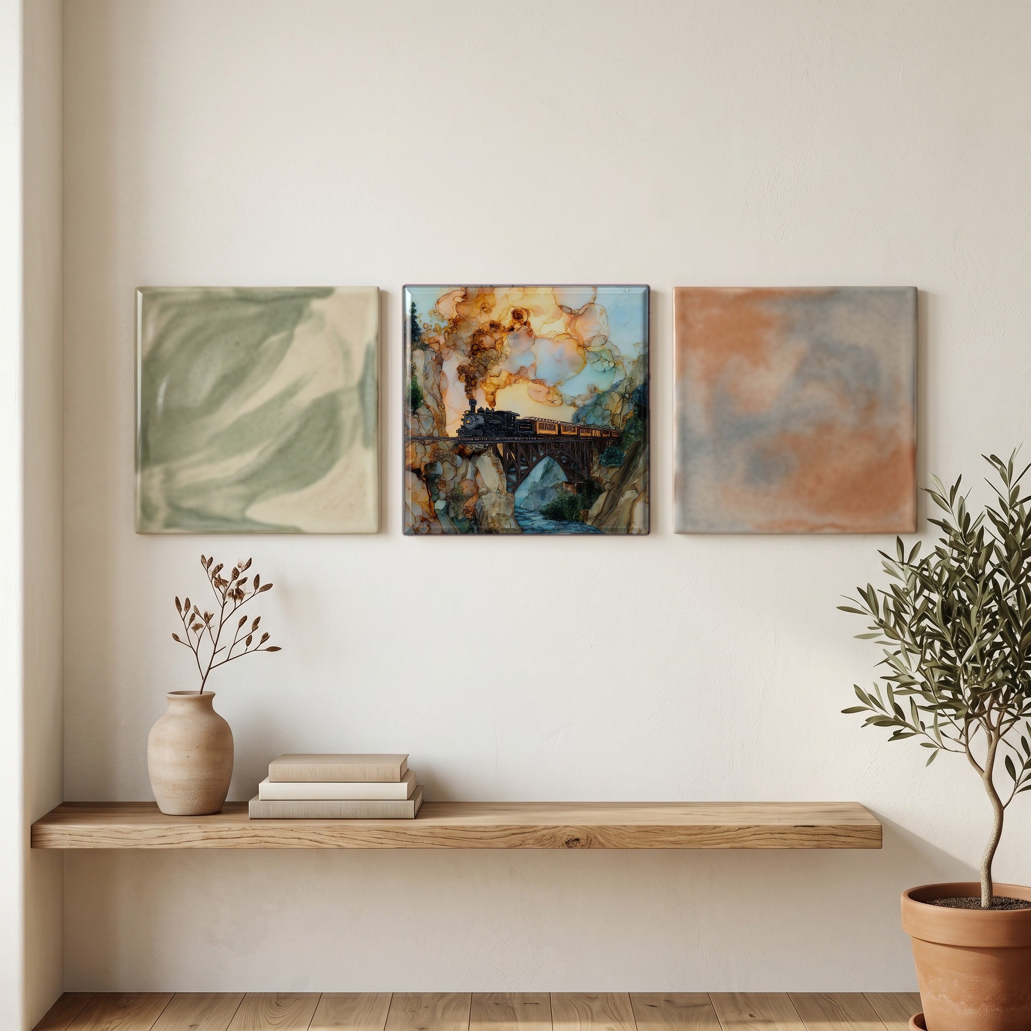 Durango-Silverton at High Bridge San Juans Ceramic Art Tile — grouping