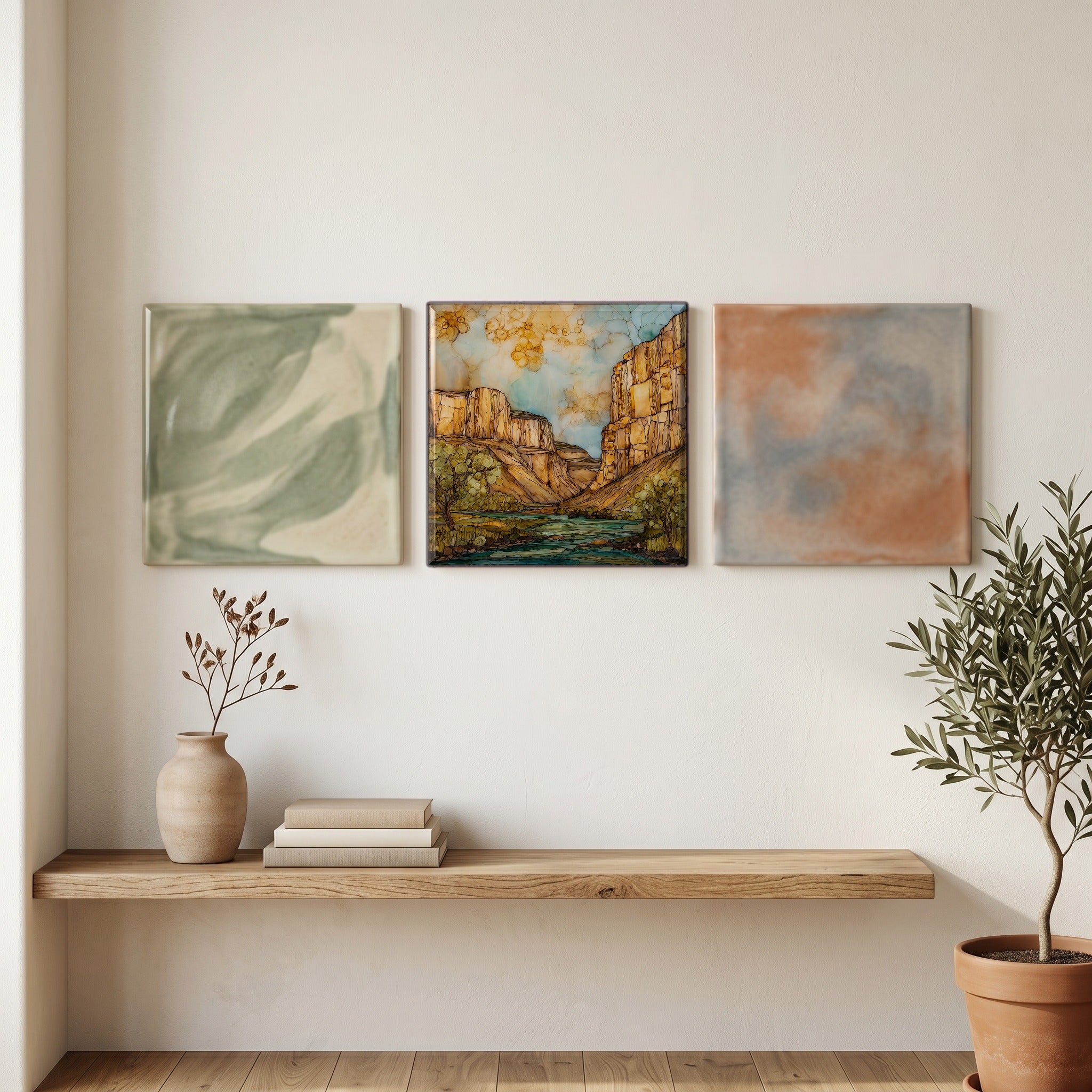 Vogel Canyon Ceramic Art Tile — grouping