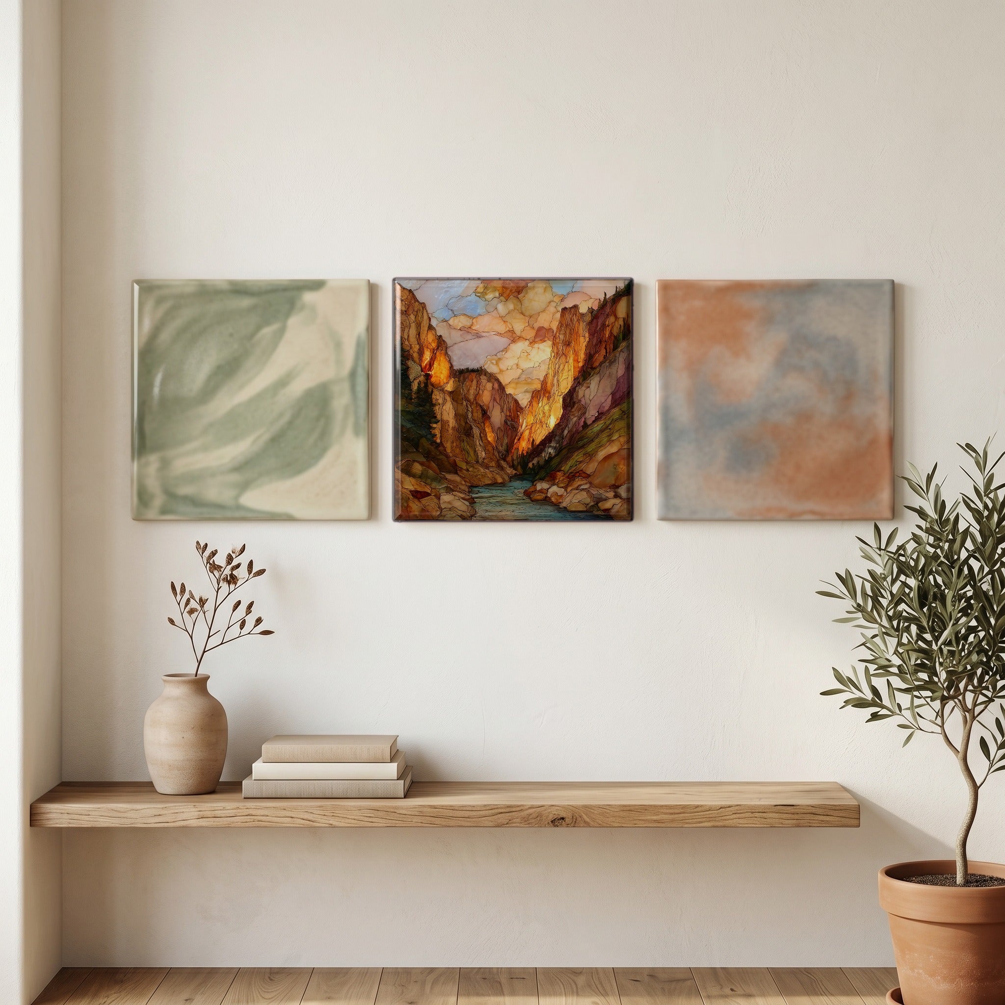 Eldorado Canyon climbing walls Front Range Ceramic Art Tile — grouping