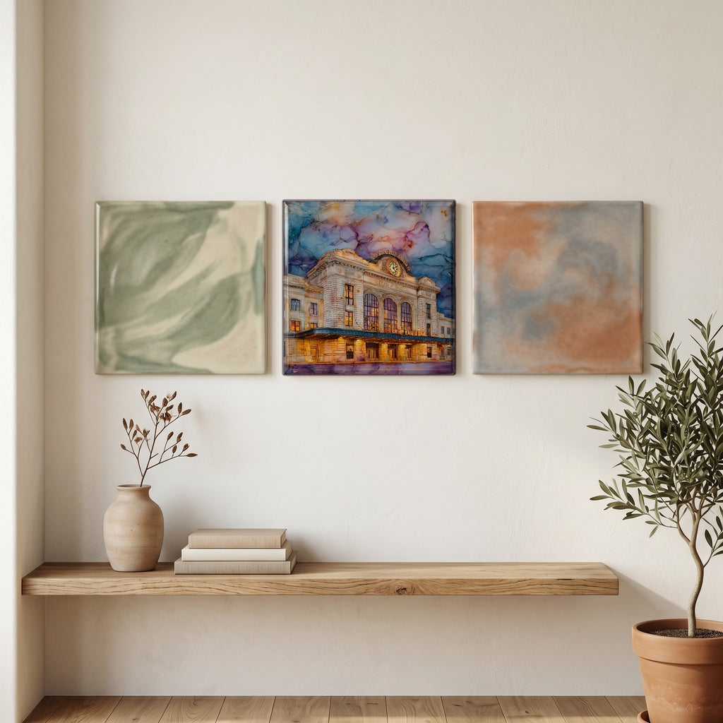 Denver Union Station Denver Metro Ceramic Art Tile — grouping