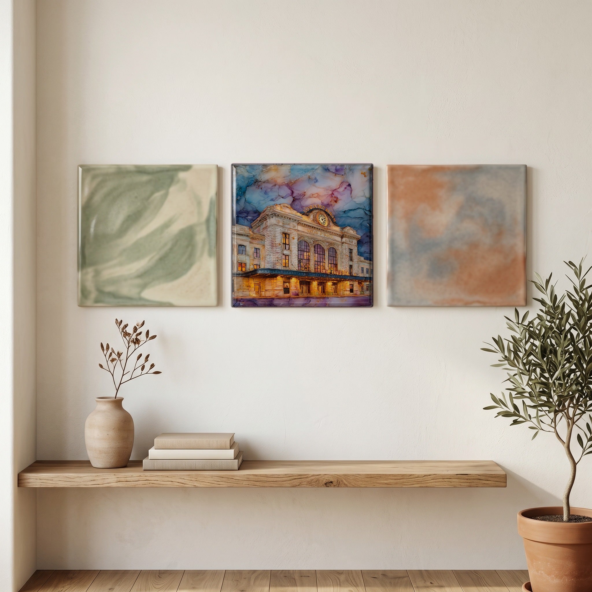 Denver Union Station Denver Metro Ceramic Art Tile — grouping