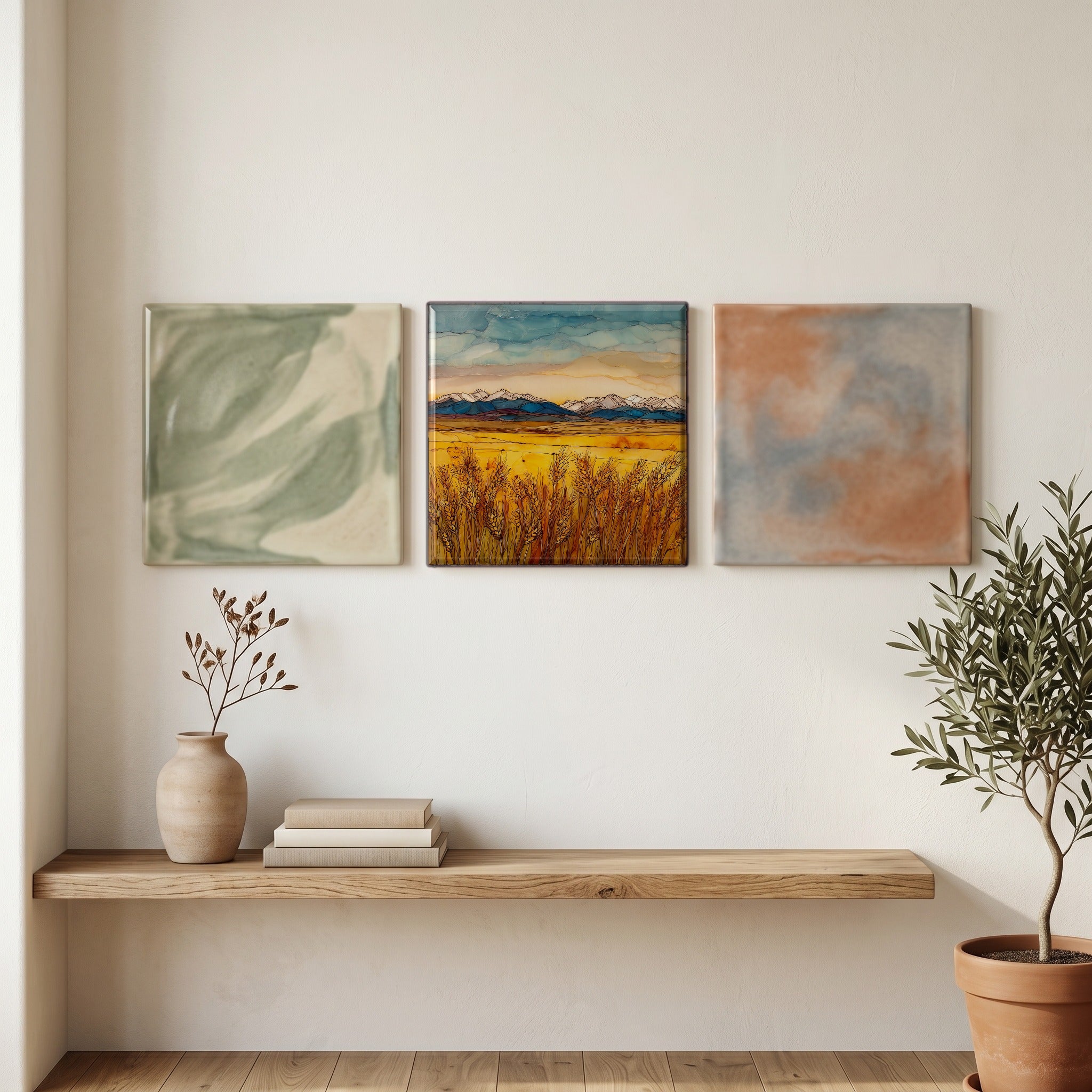 Wheat fields eastern plains Ceramic Art Tile — grouping