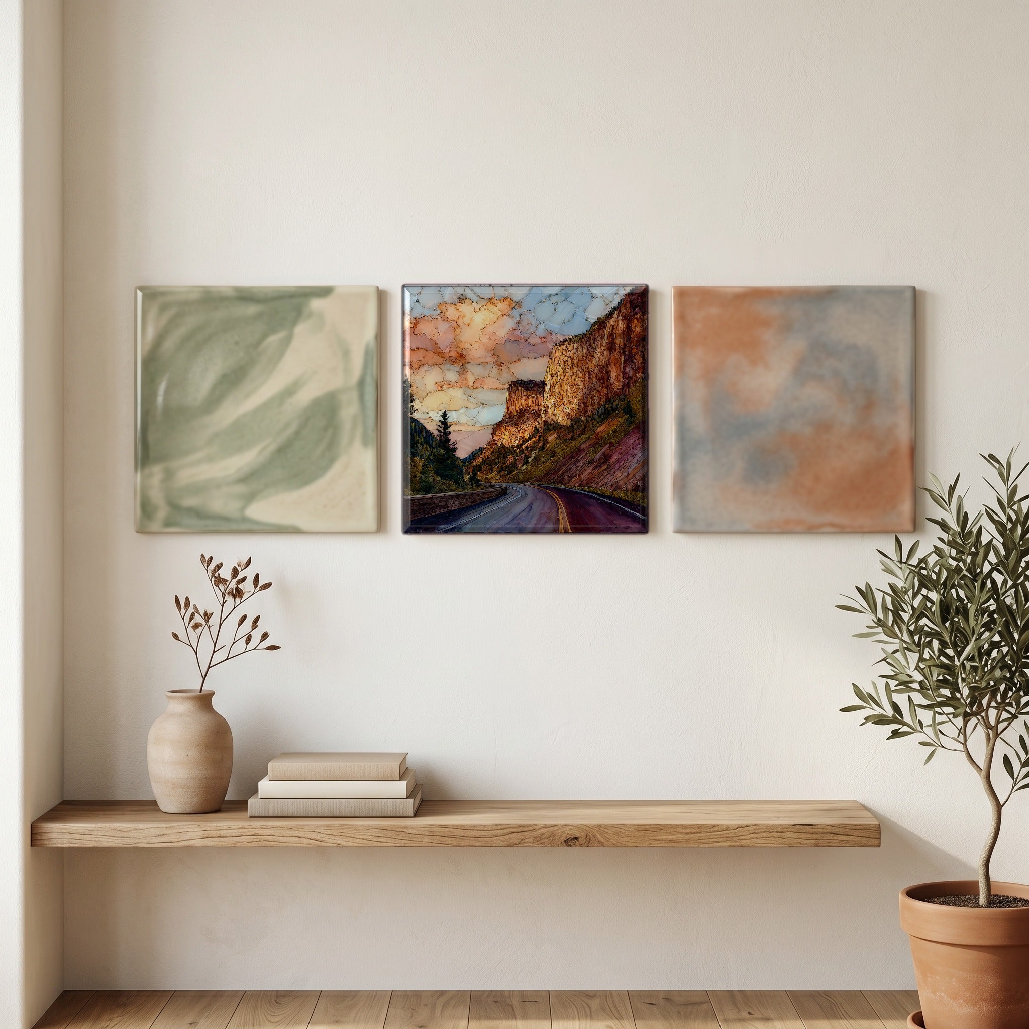 Million Dollar Highway San Juans Ceramic Art Tile — grouping