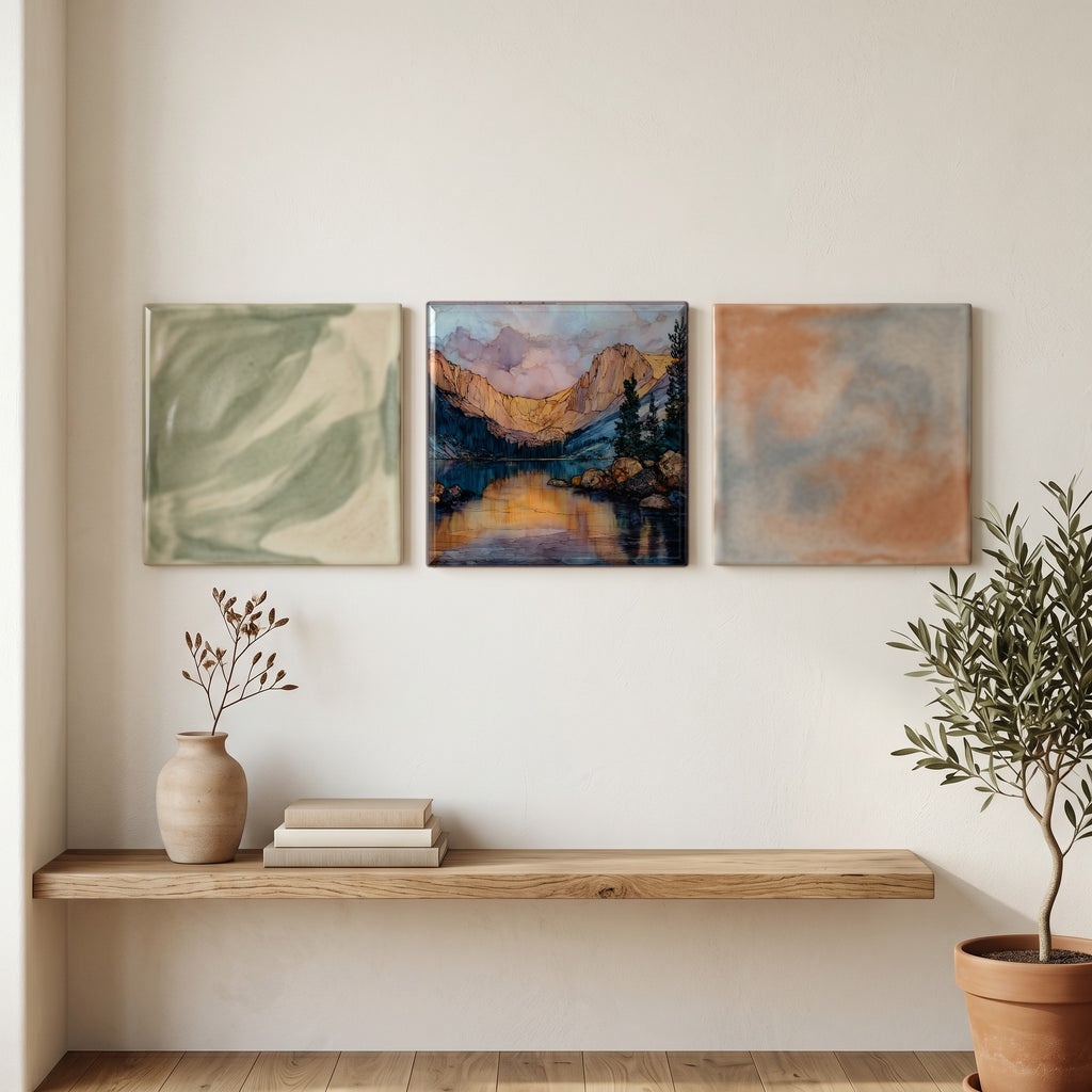 Dream Lake Rocky Mountain National Park Ceramic Art Tile — grouping