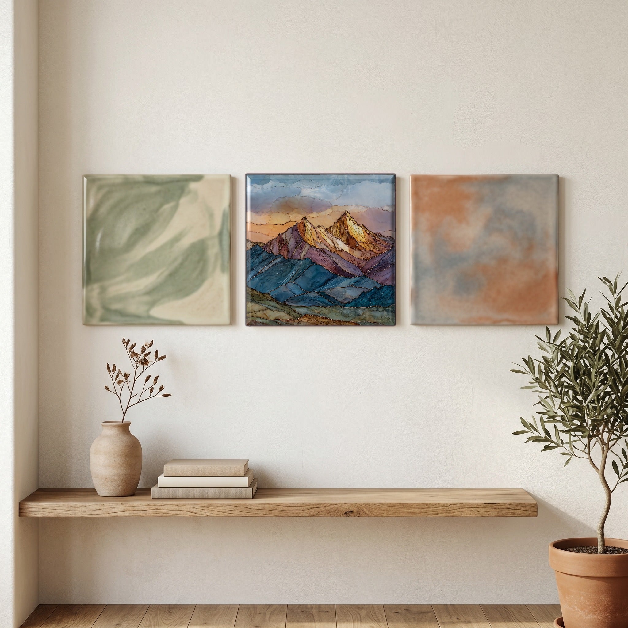 Mount Wilson and Wilson Peak San Juans Ceramic Art Tile — grouping