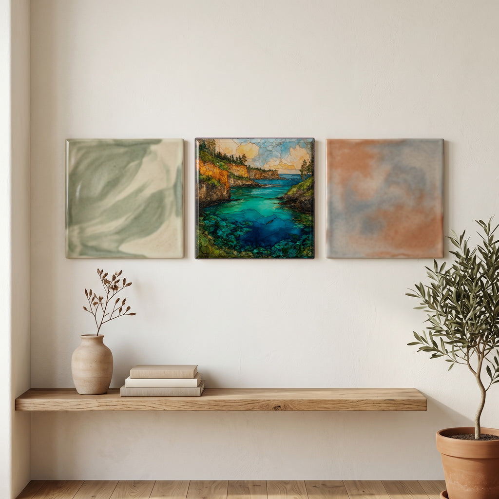 Honolua Bay Maui Ceramic Art Tile — grouping