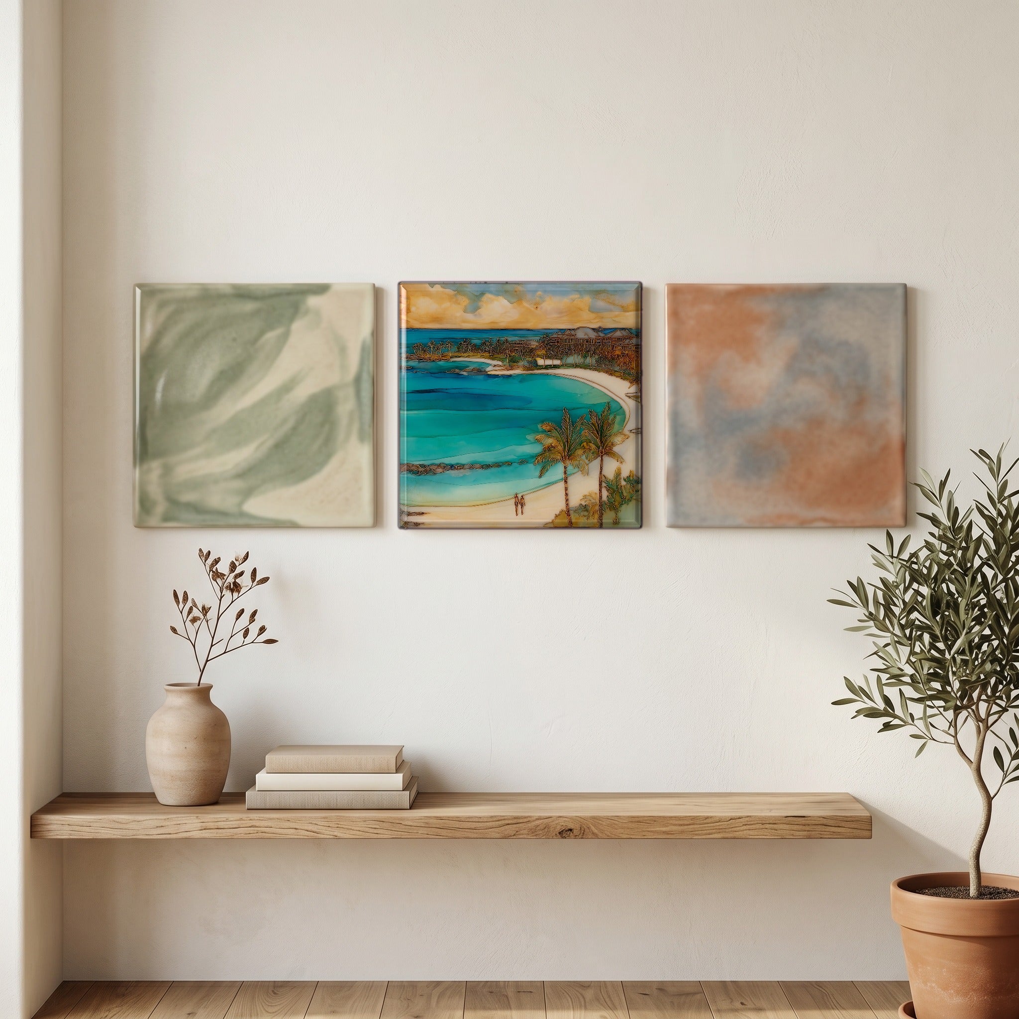 Ko Olina Lagoons Oahu Ceramic Art Tile — grouping