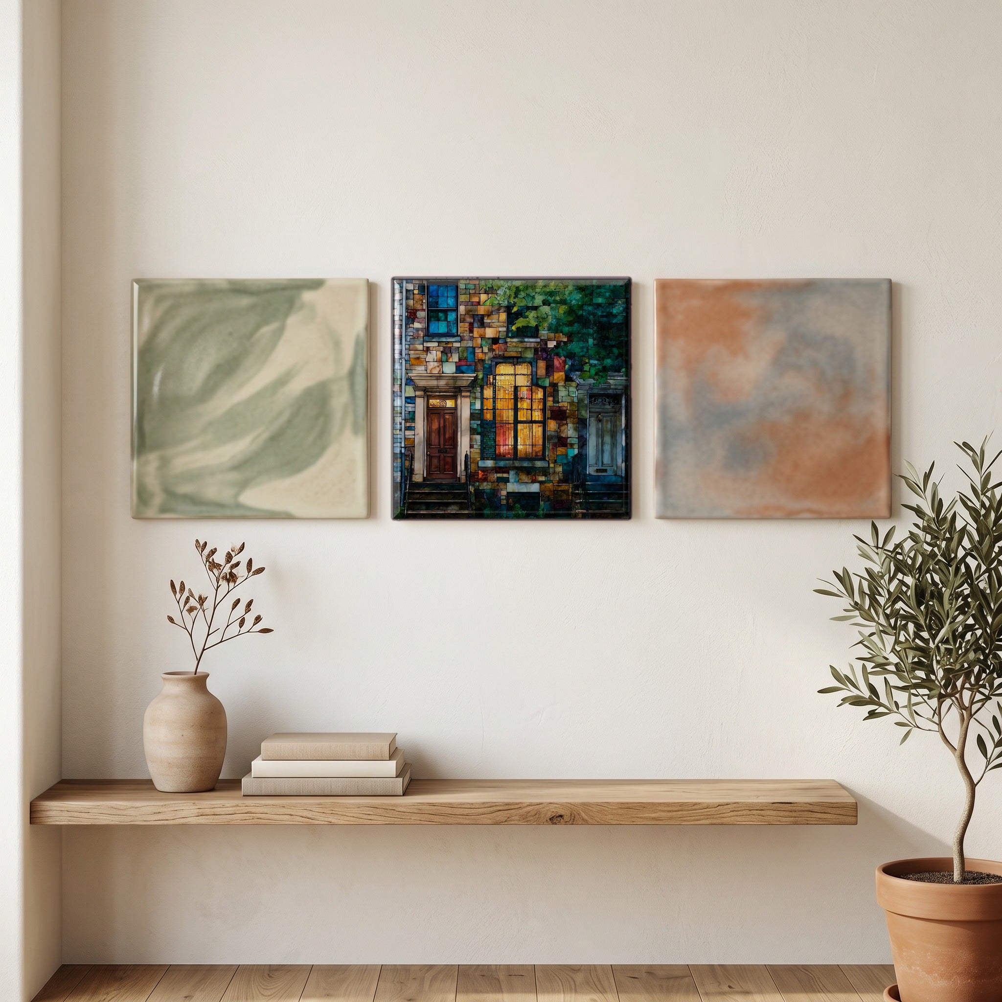 a painted-screen Baltimore rowhouse — grouping