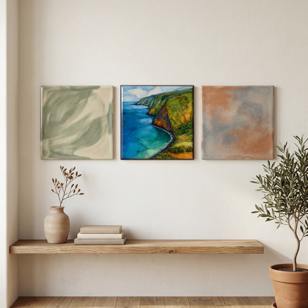 Honomanu Bay Maui Ceramic Art Tile — grouping