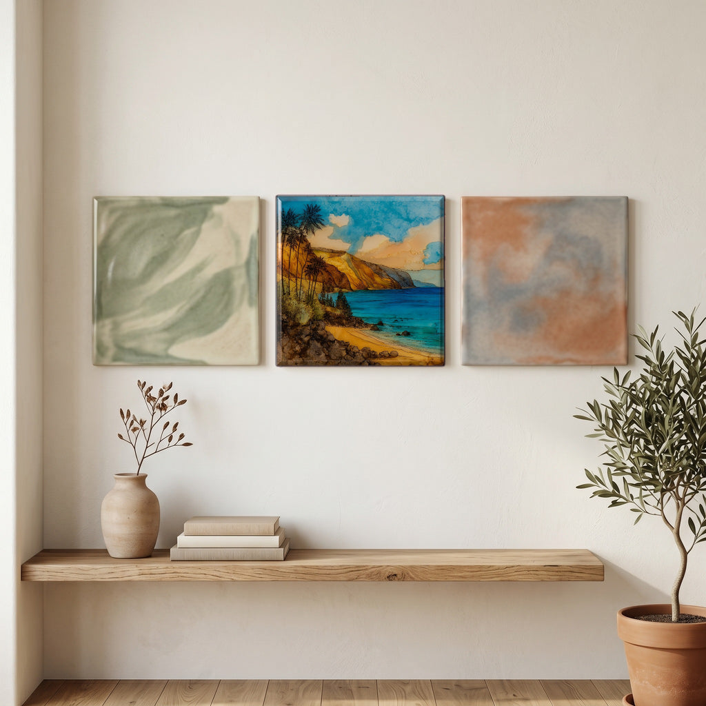Kaiolohia Lanai Ceramic Art Tile — grouping