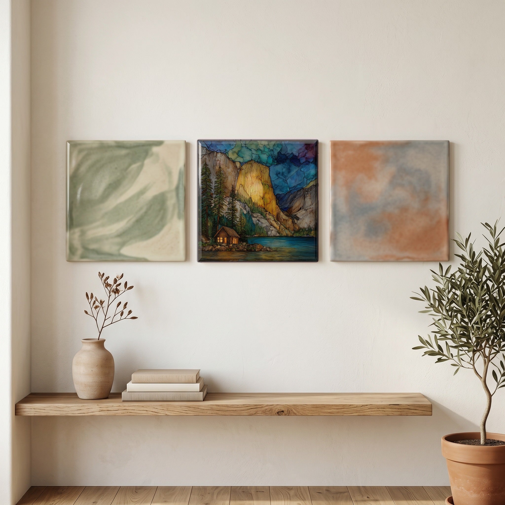 East Rosebud Lake below sheer granite — grouping