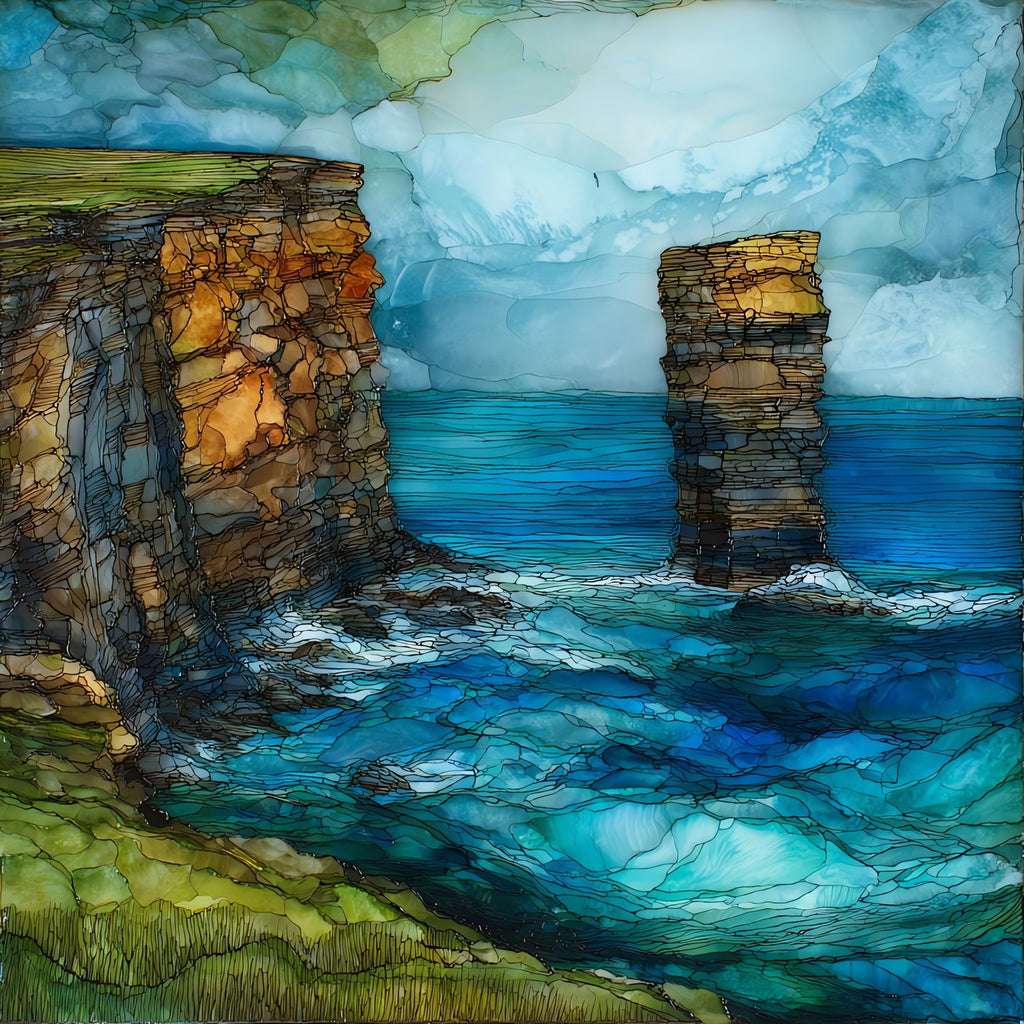 Downpatrick Head — ceramic art tile