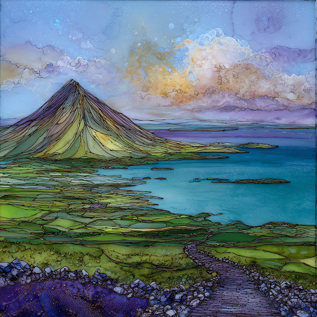 Croagh Patrick — ceramic art tile