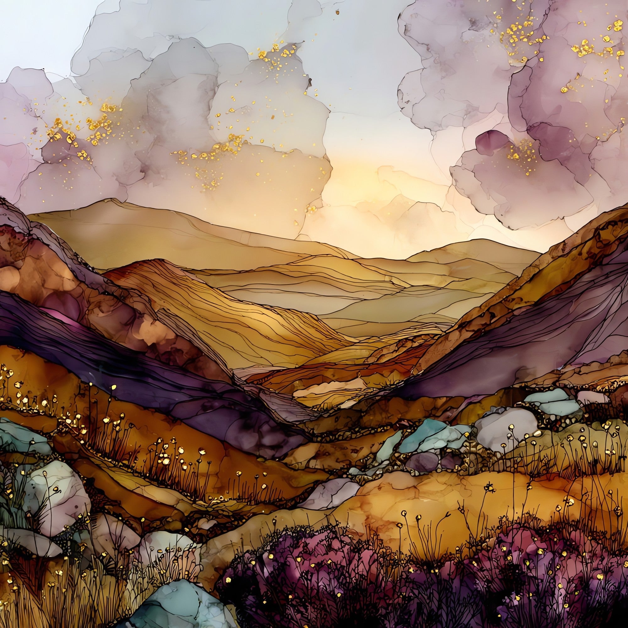 Sperrin Mountains — ceramic art tile