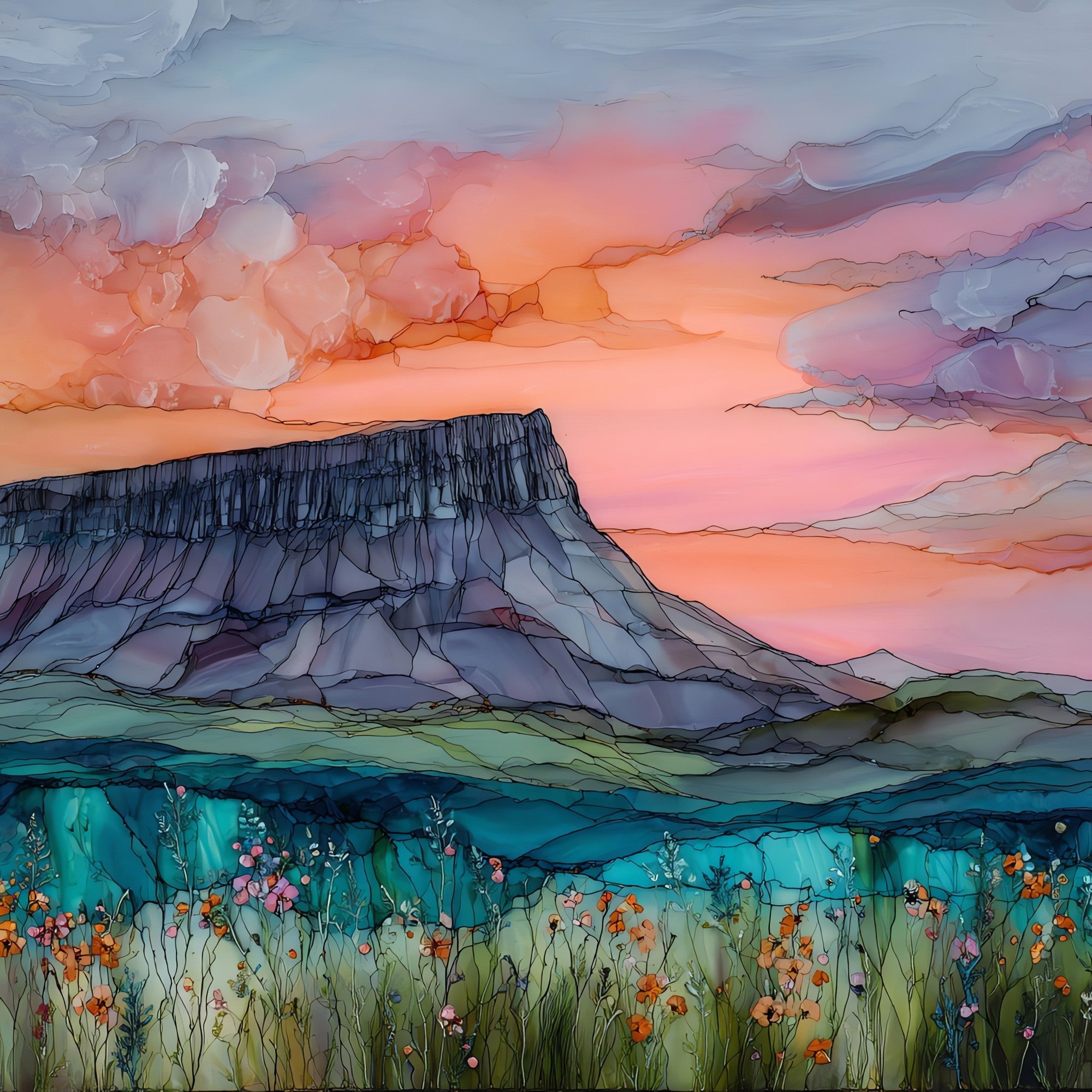 Benbulben — ceramic art tile